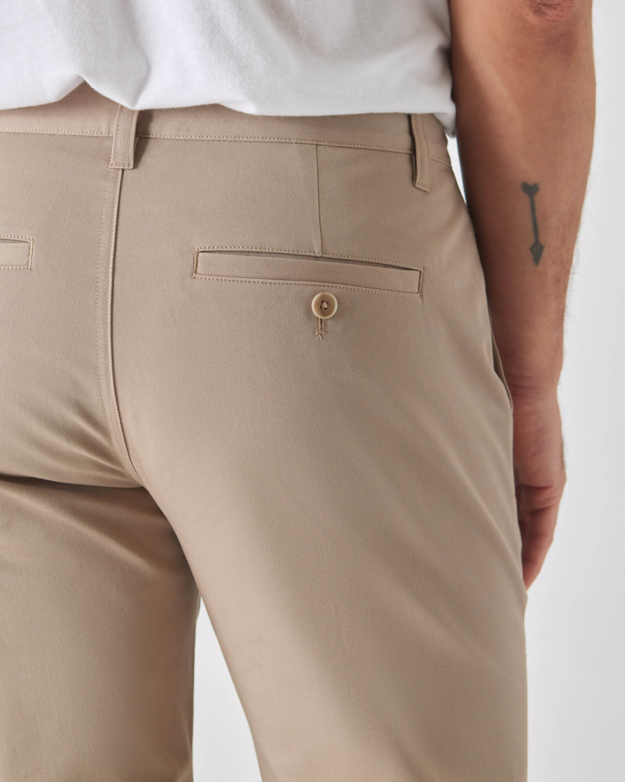 Khaki Straight Twill Chino Pant - Image 5