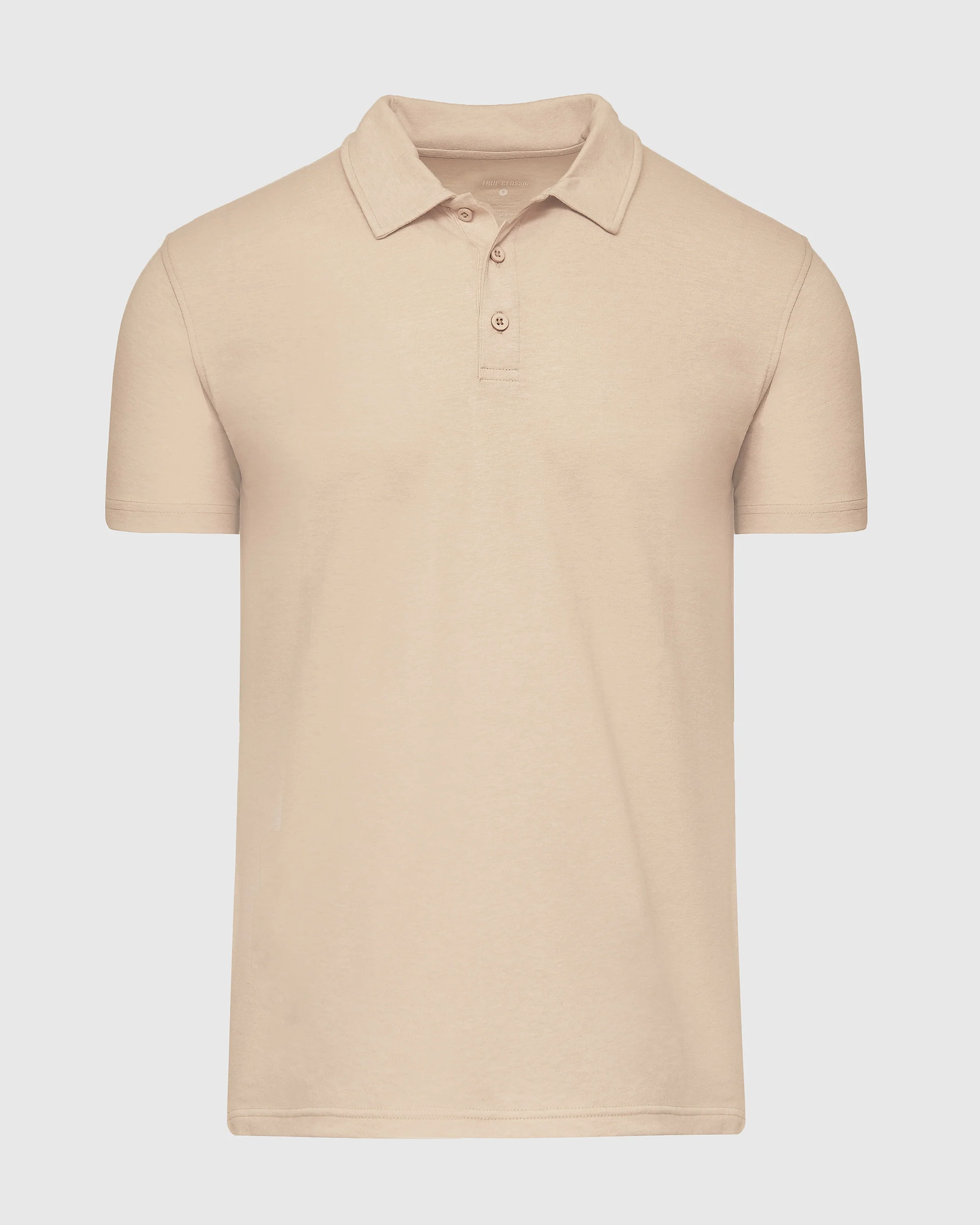 Light Camel Cream Heather Polo - Image 2