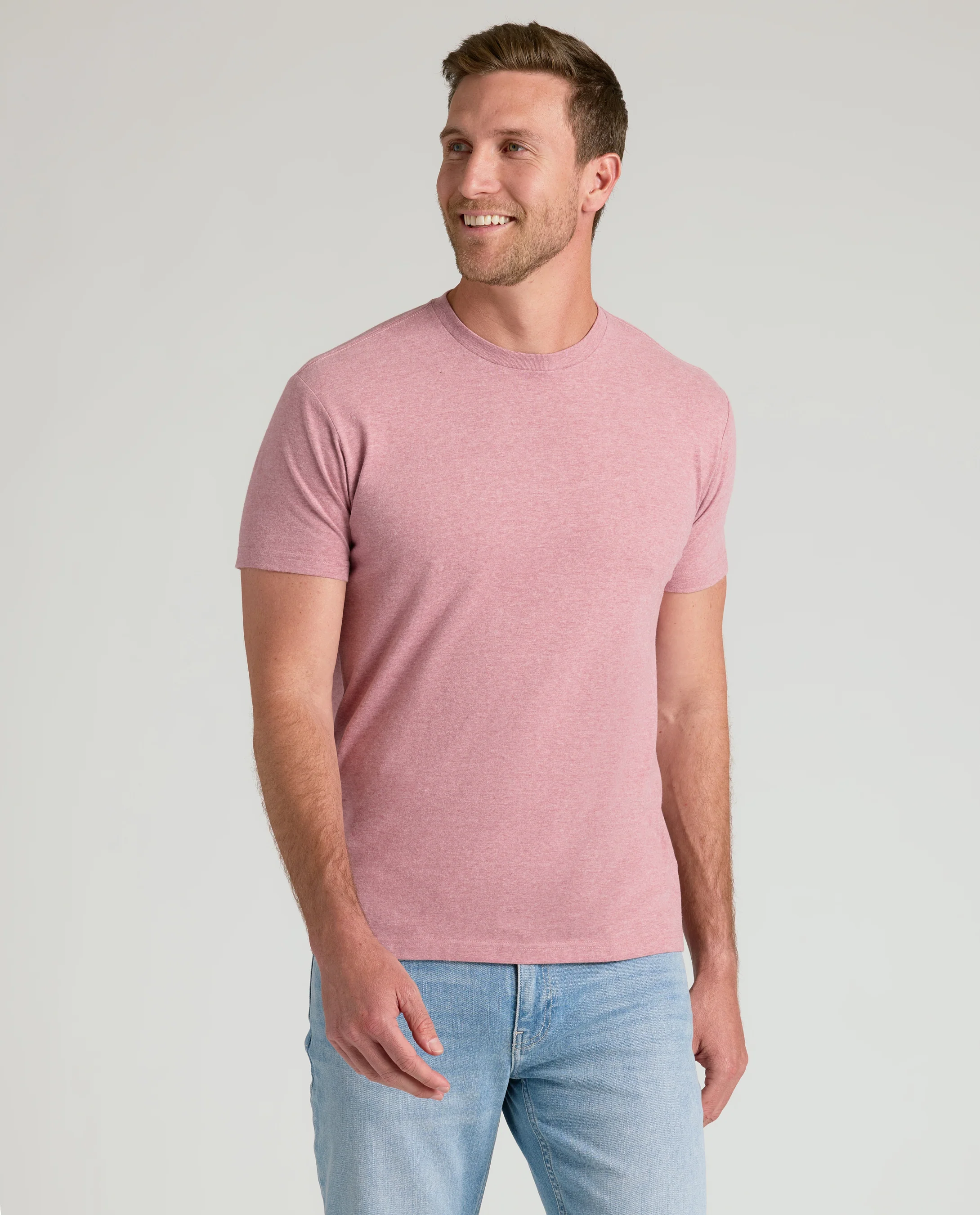 Light Heather Boysenberry Classic Crew Neck - Image 4