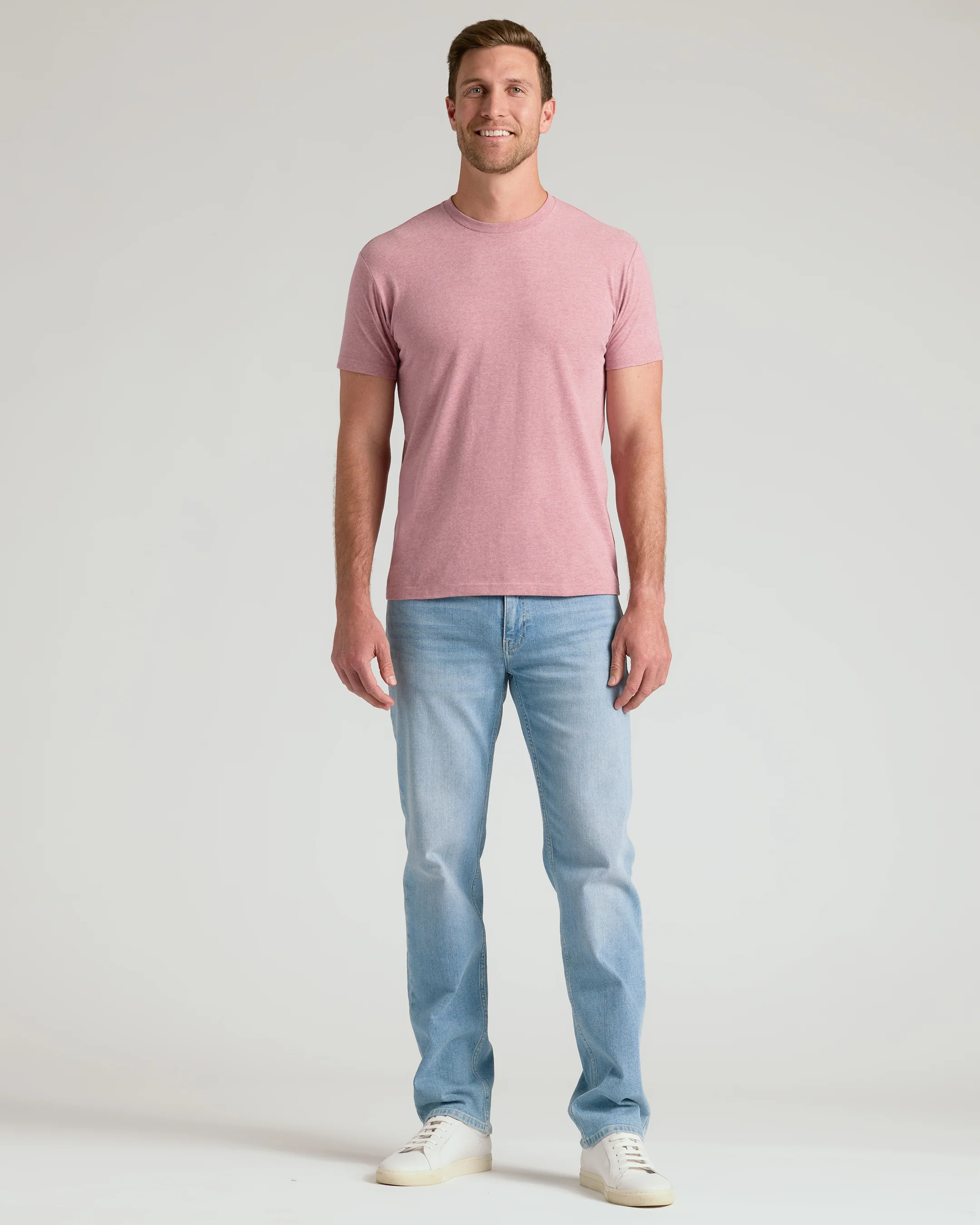Light Heather Boysenberry Classic Crew Neck - Image 7