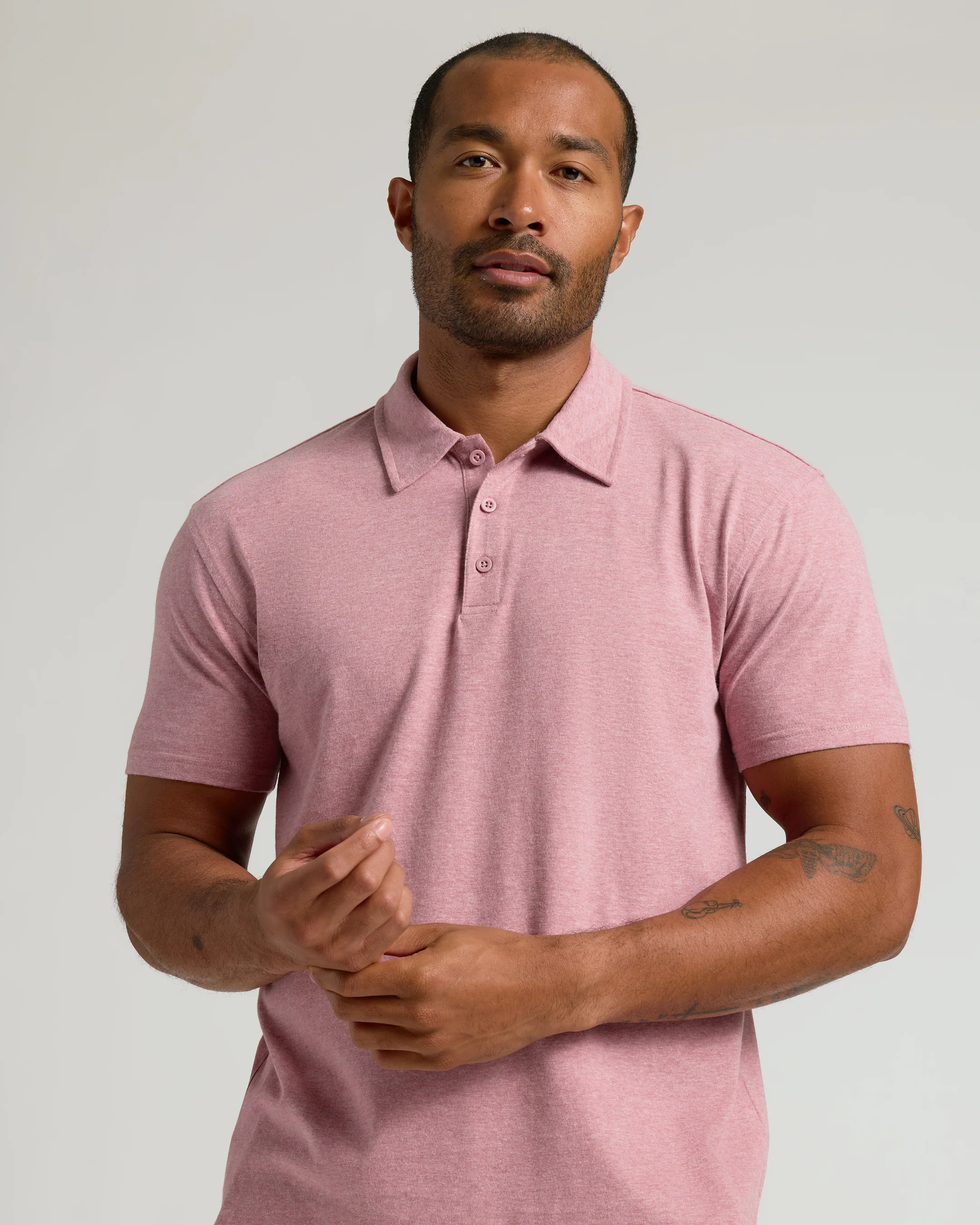 Light Heather Boysenberry Classic Polo - Image 4