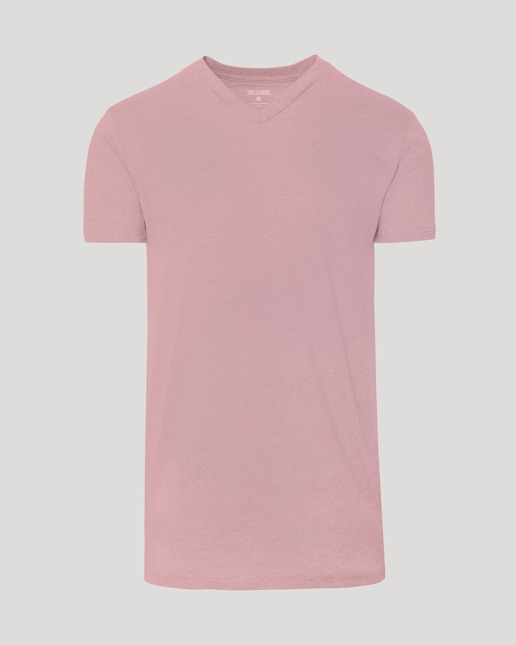 Light Heather Boysenberry Tall Classic V-Neck - Image 2