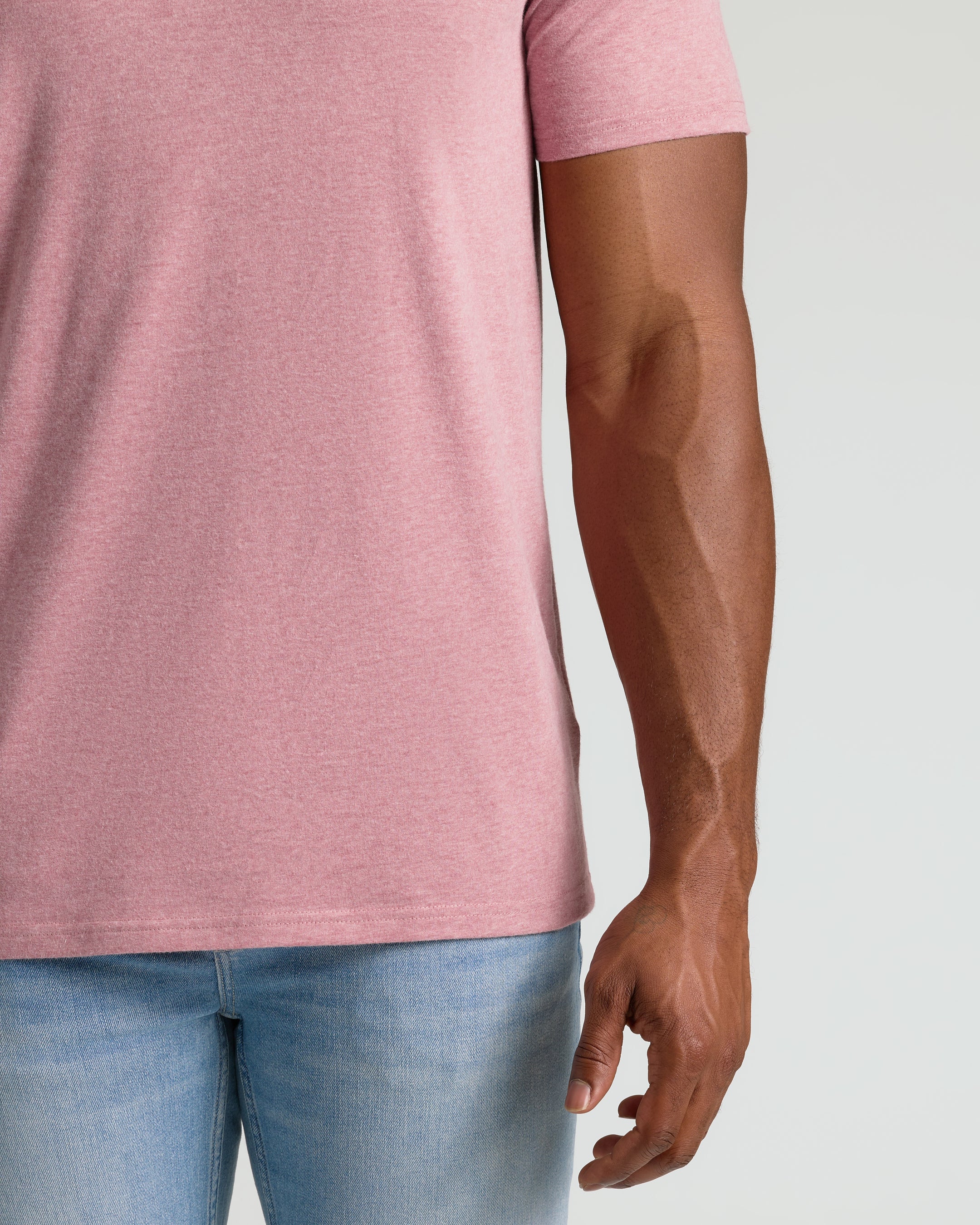 Light Heather Boysenberry Tall Classic V-Neck - Image 7