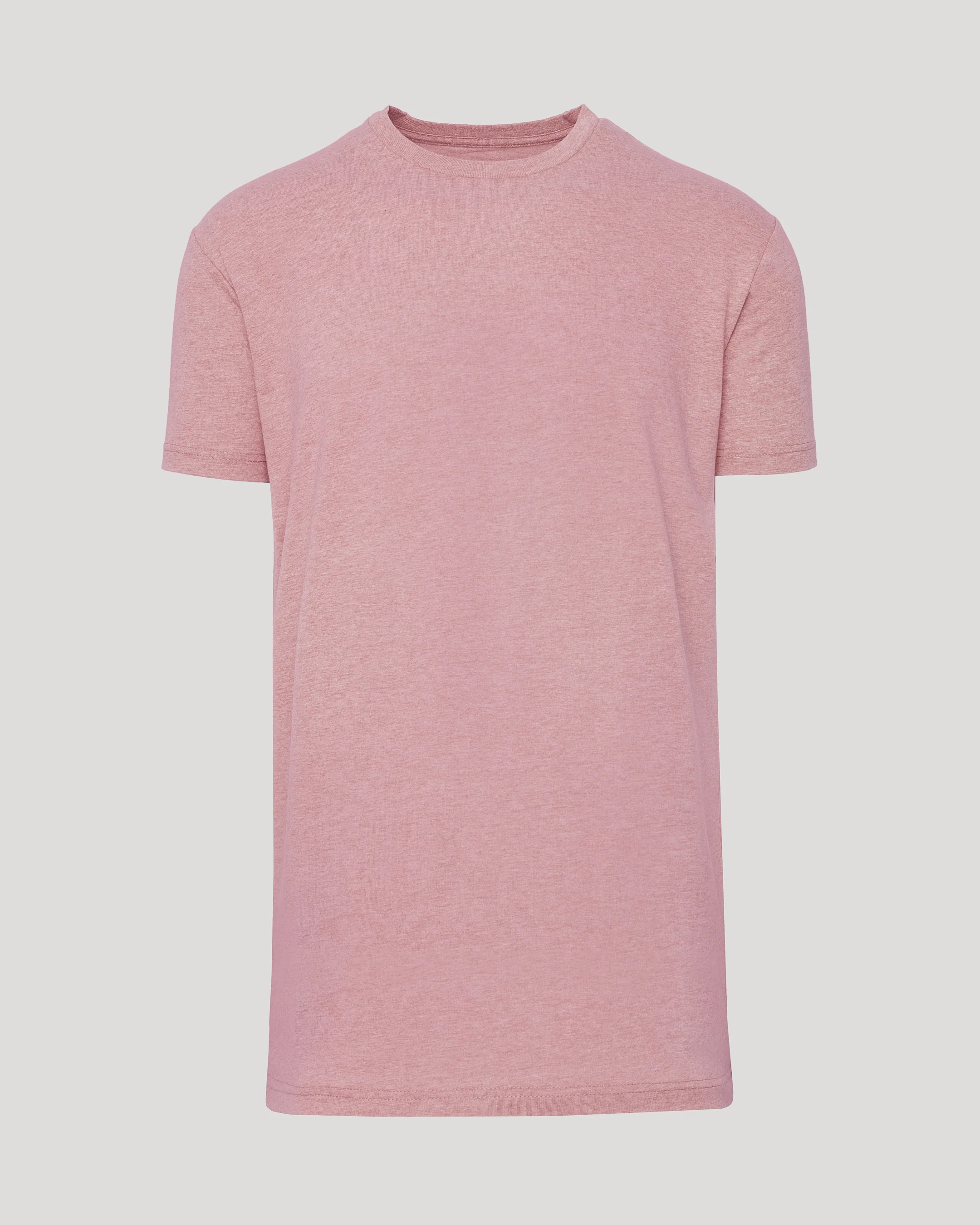 Light Heather Boysenberry Tall Straight Hem Crew Neck T-Shirt - Image 2