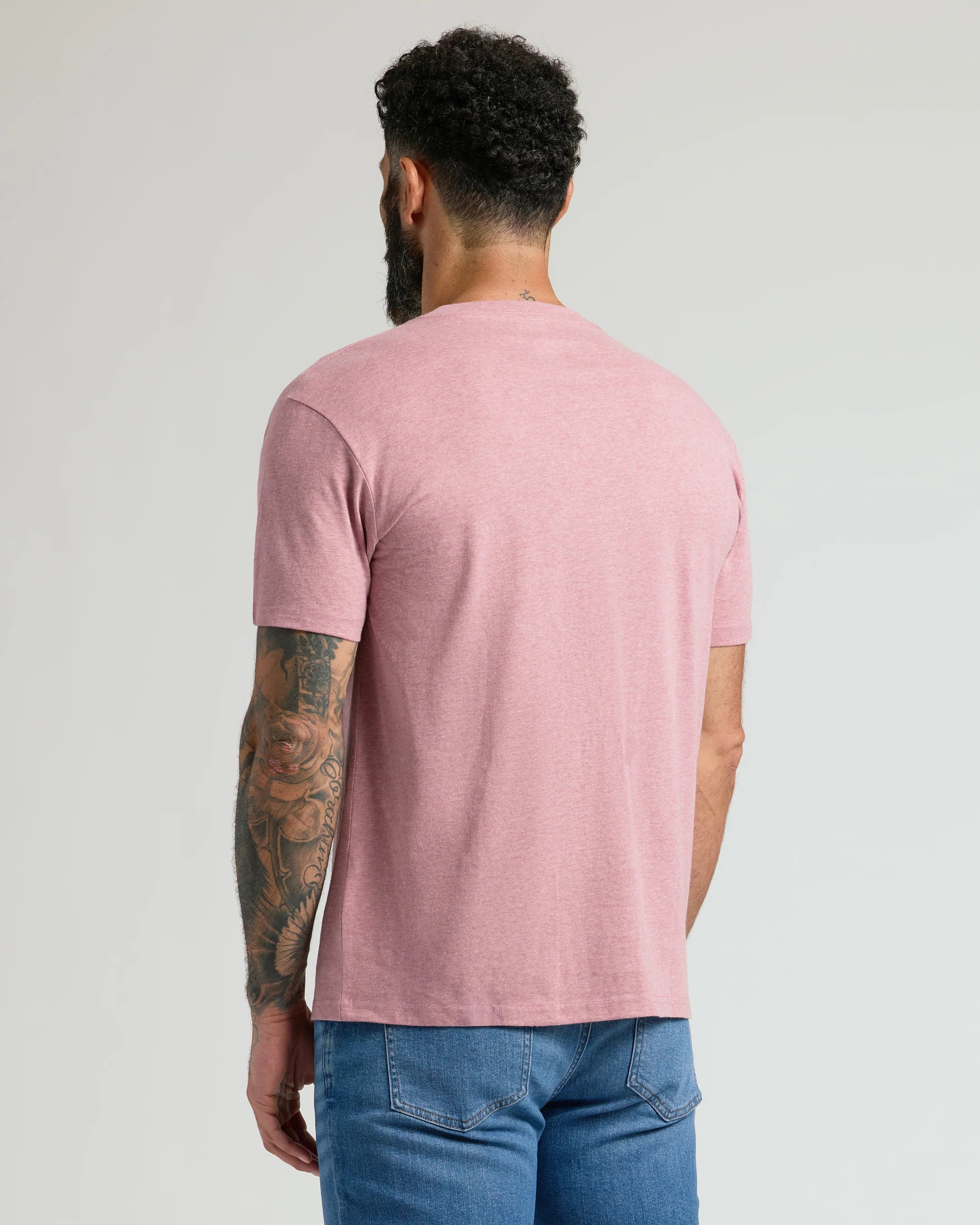 Light Heather Boysenberry Classic V-Neck - Image 4