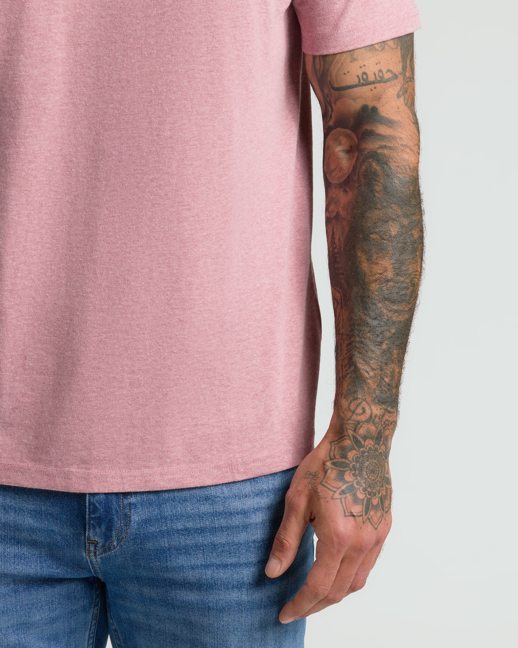 Light Heather Boysenberry Classic V-Neck - Image 6
