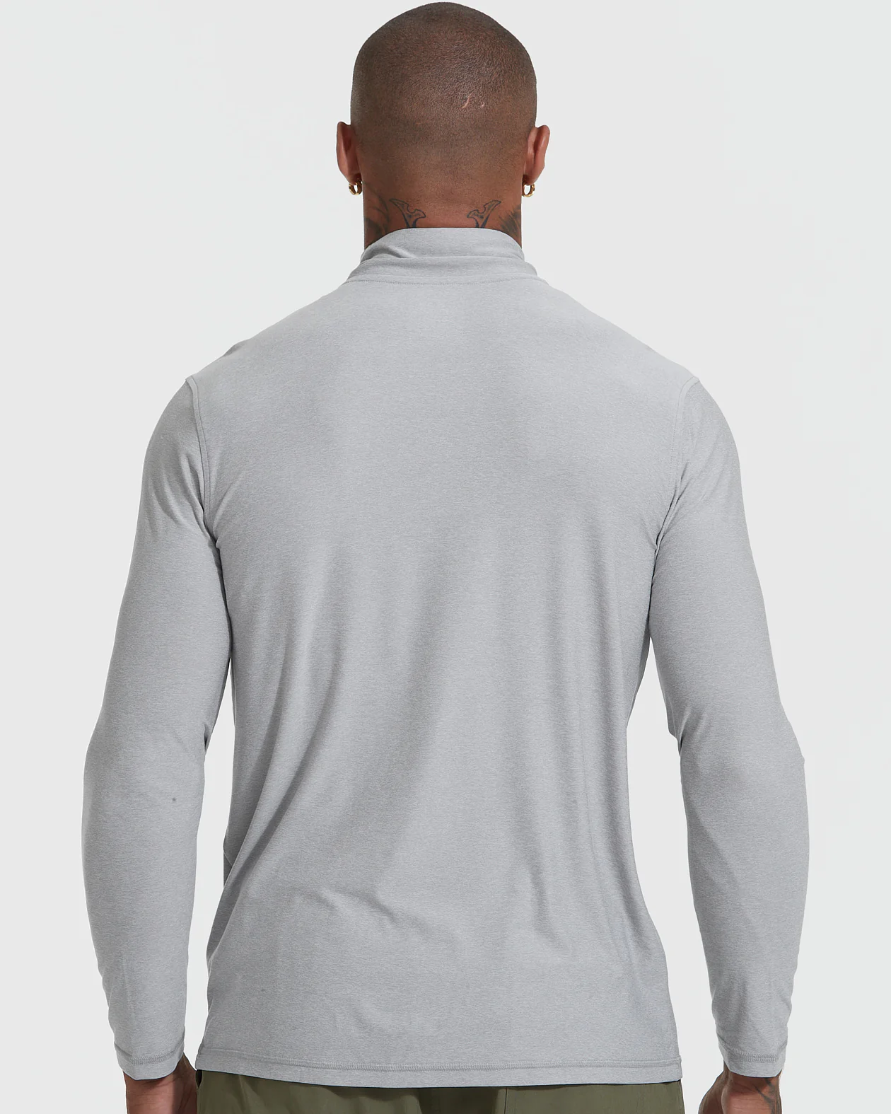 Light Heather Gray Active Quarter Zip Shirt - Image 4