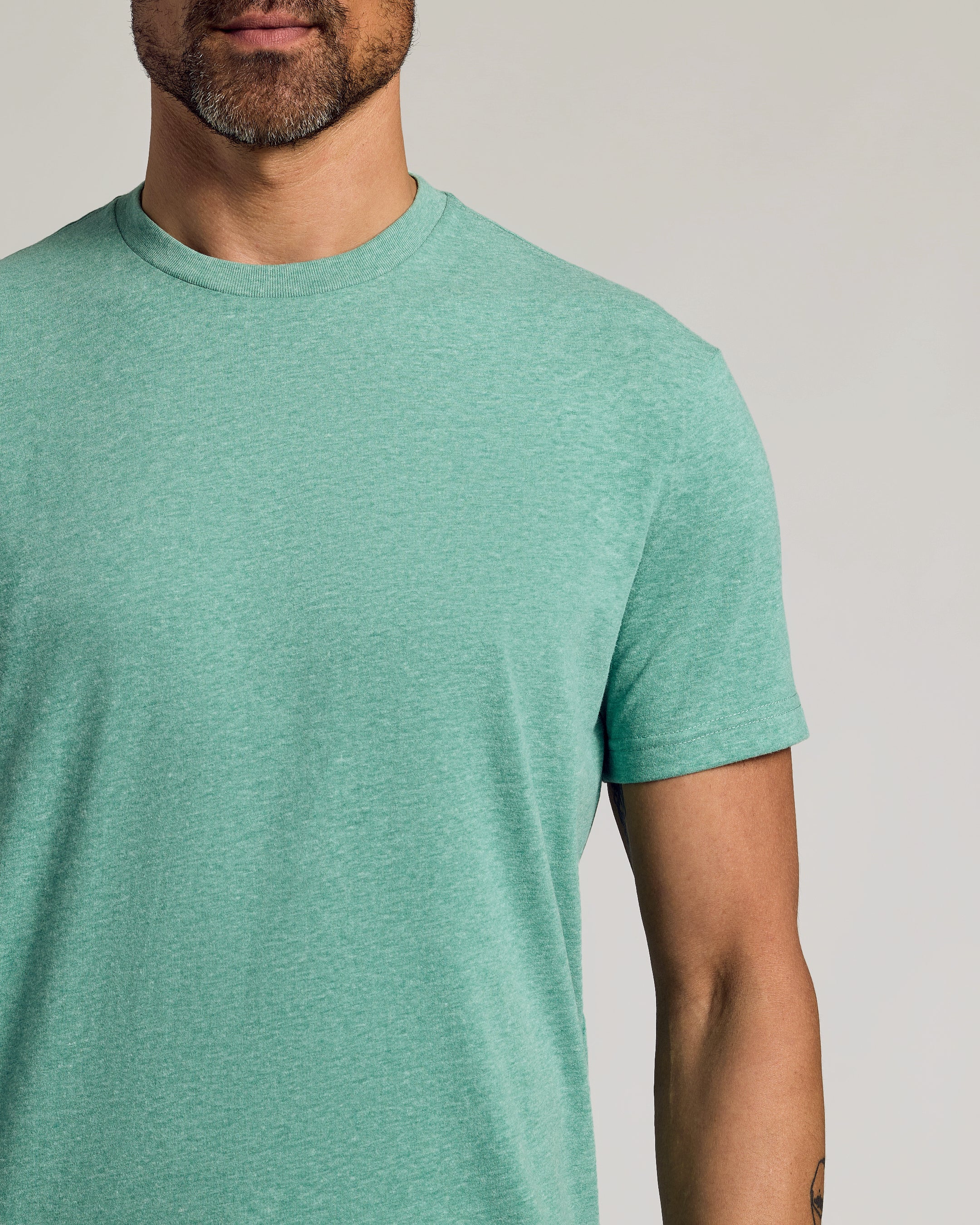 Light Heather Greenery Classic Crew Neck - Image 5