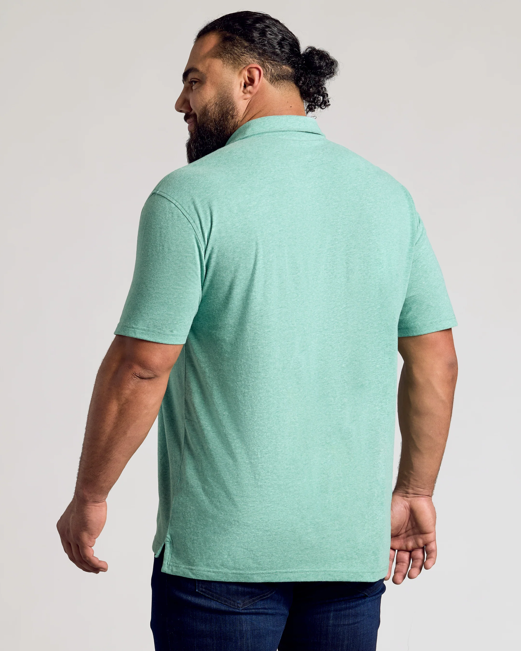 Light Heather Greenery Classic Polo - Image 3