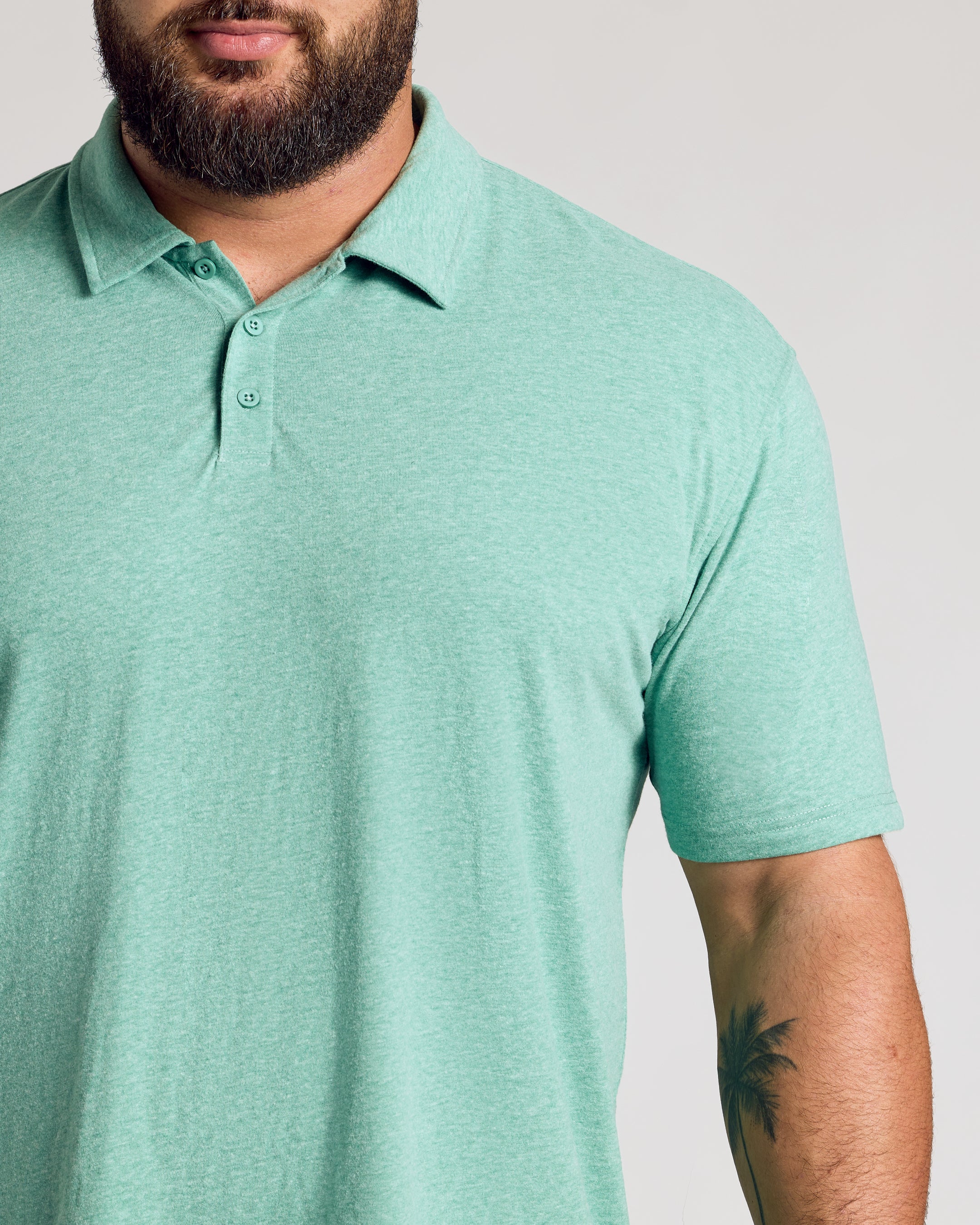 Light Heather Greenery Classic Polo - Image 4