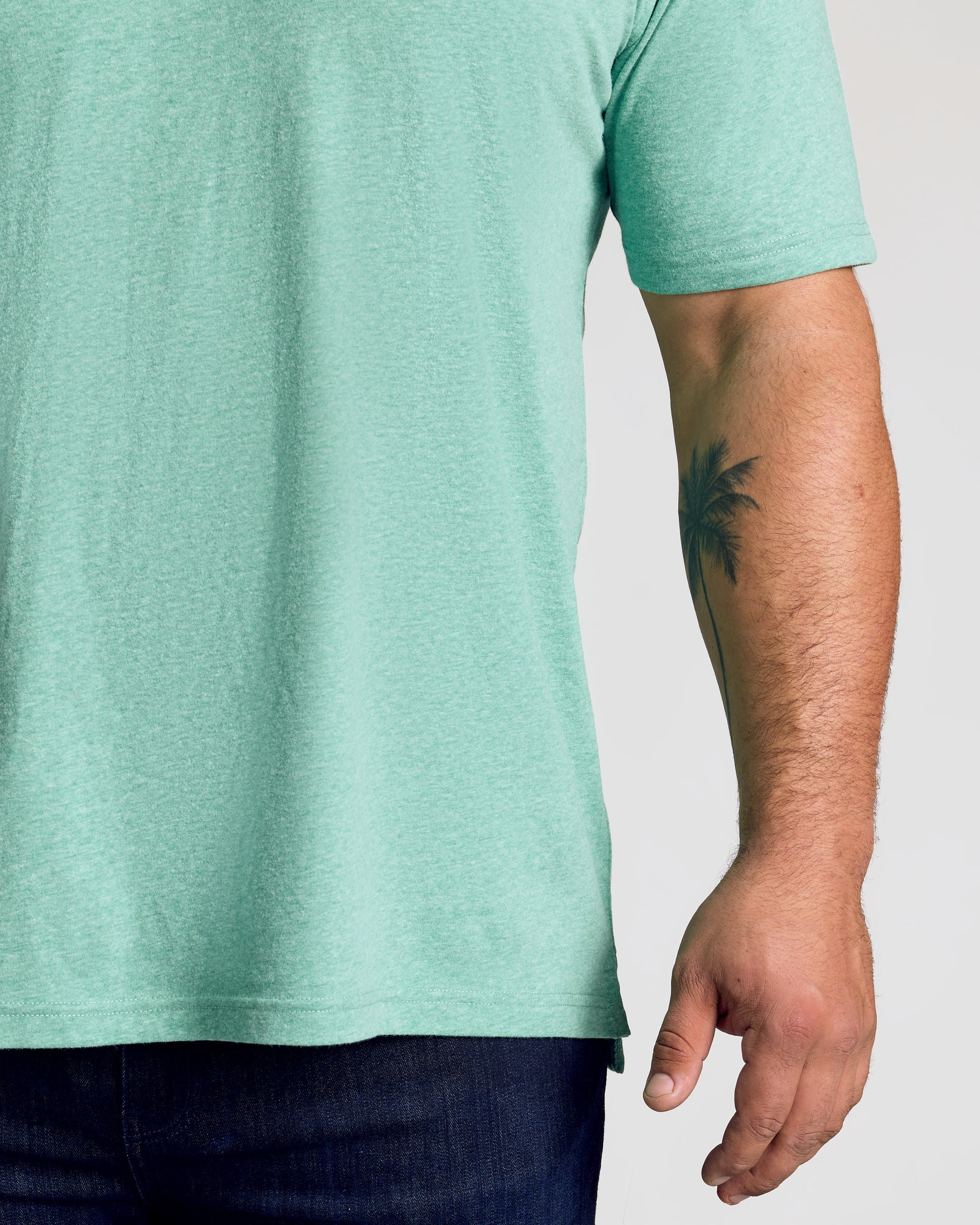 Light Heather Greenery Classic Polo - Image 5