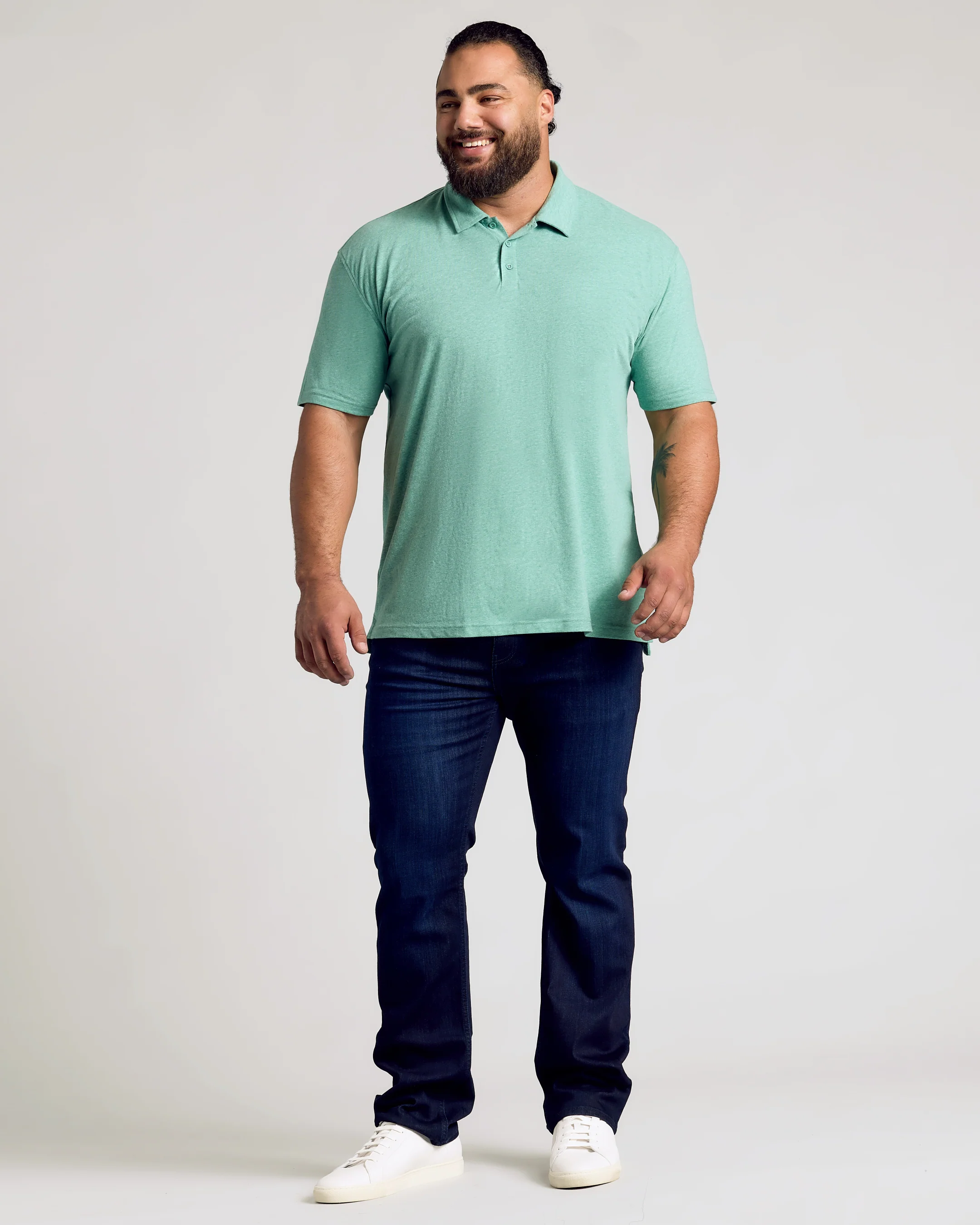 Light Heather Greenery Classic Polo - Image 6