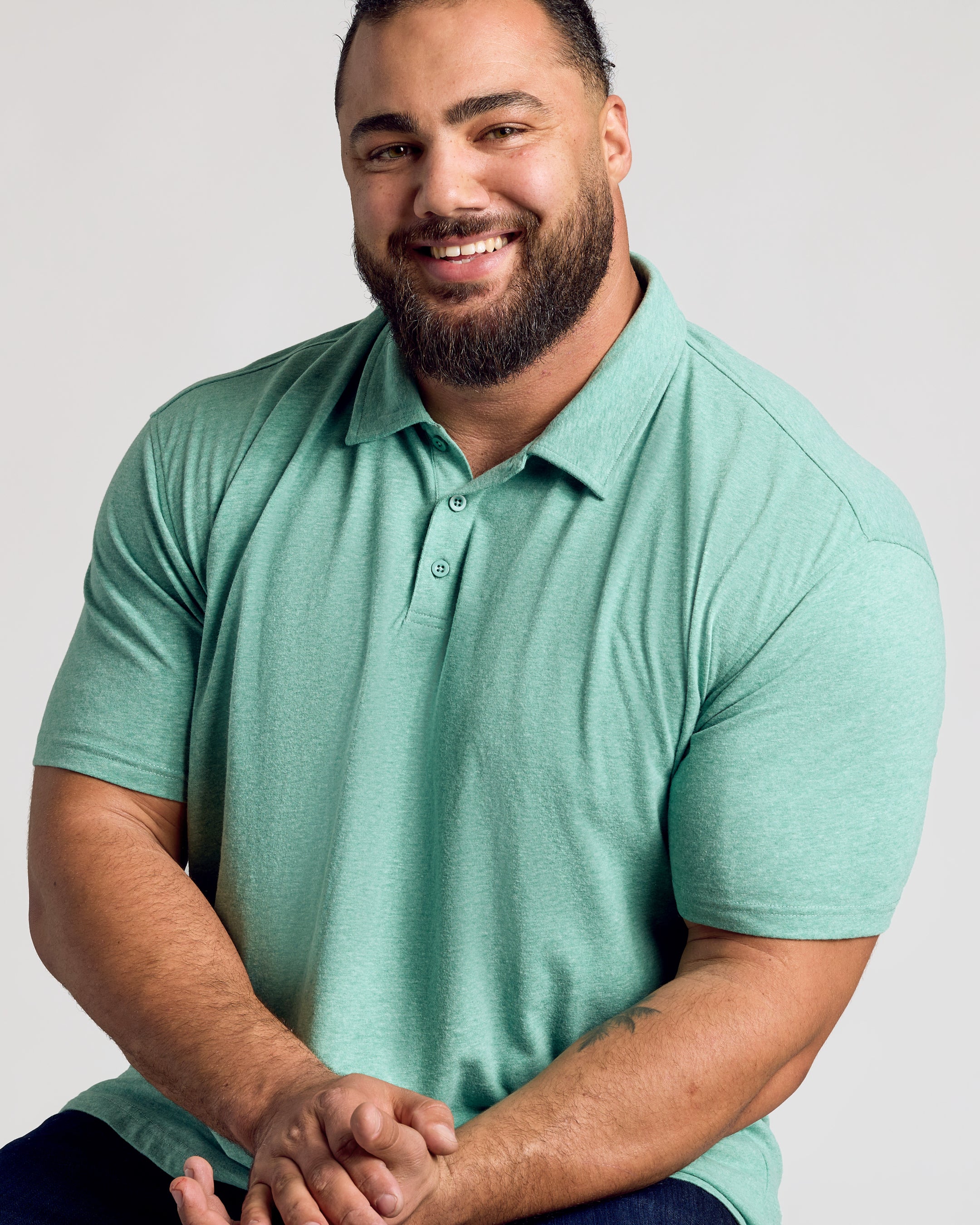 Light Heather Greenery Classic Polo - Image 7