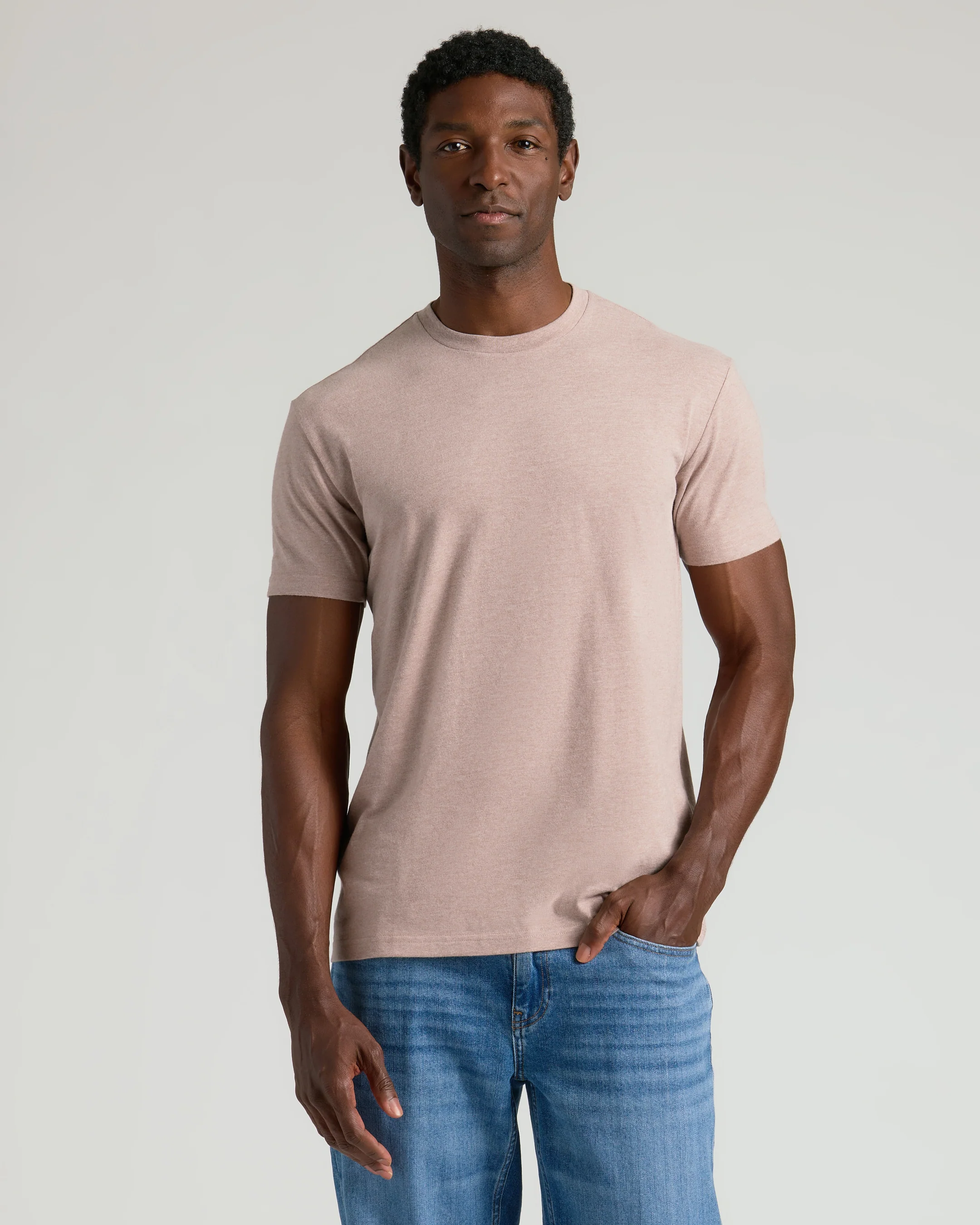 Light Heather Slate Mauve Classic Crew Neck - Image 3