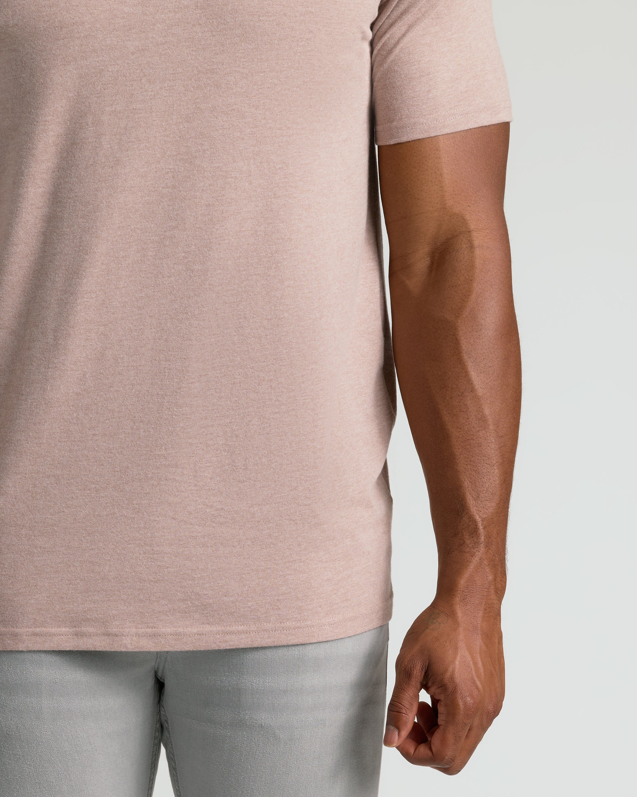 Light Heather Slate Mauve Tall Classic V-Neck - Image 6