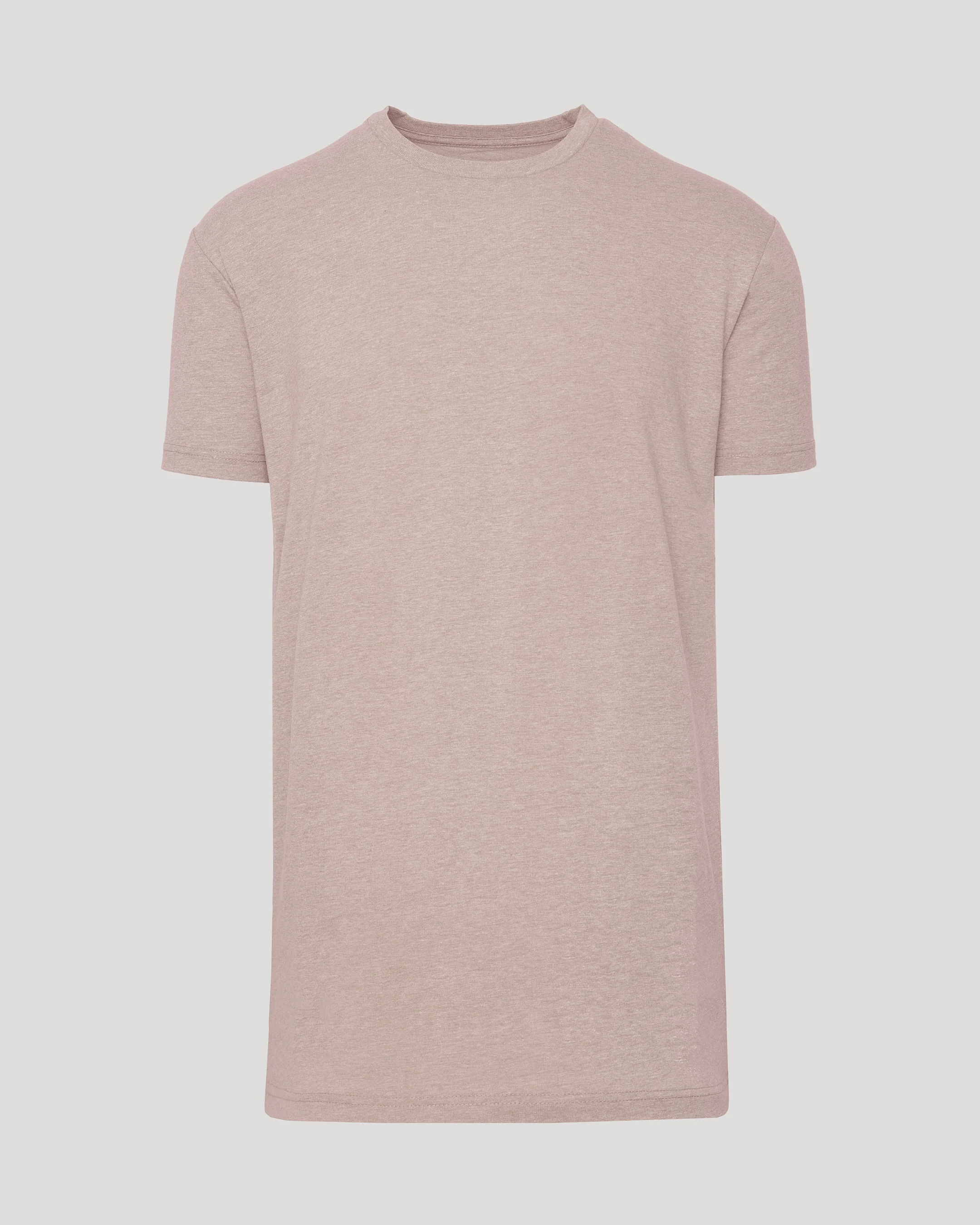 Light Heather Slate Mauve Tall Straight Hem Crew Neck T-Shirt - Image 2