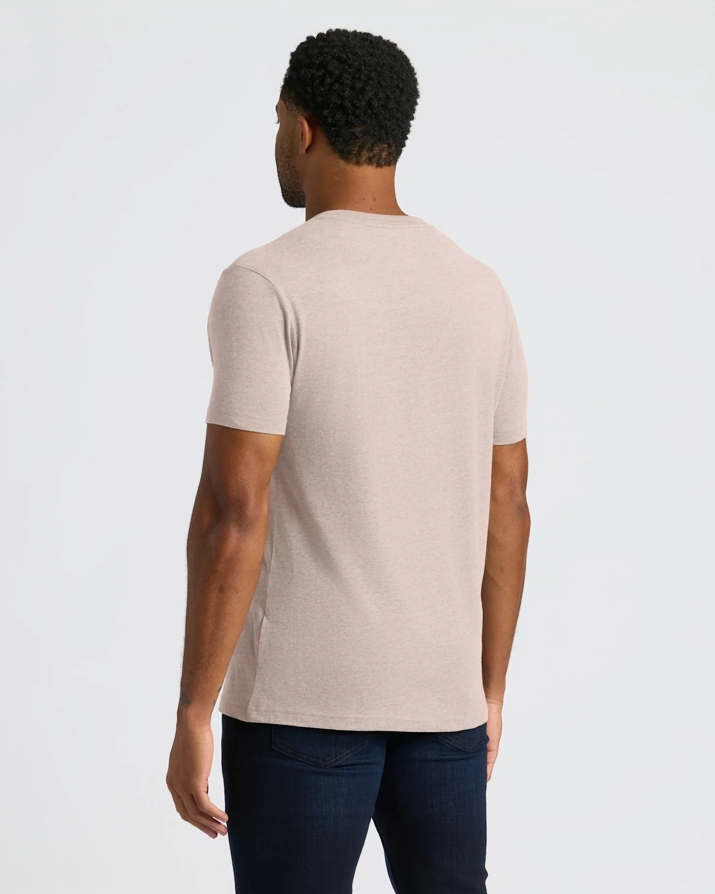 Light Heather Slate Mauve Classic V-Neck - Image 4