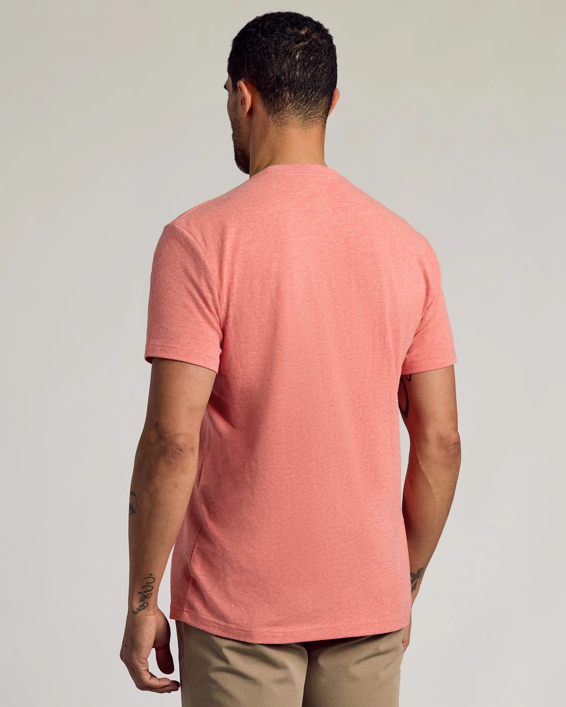Light Heather Vermilion Classic Crew Neck - Image 3