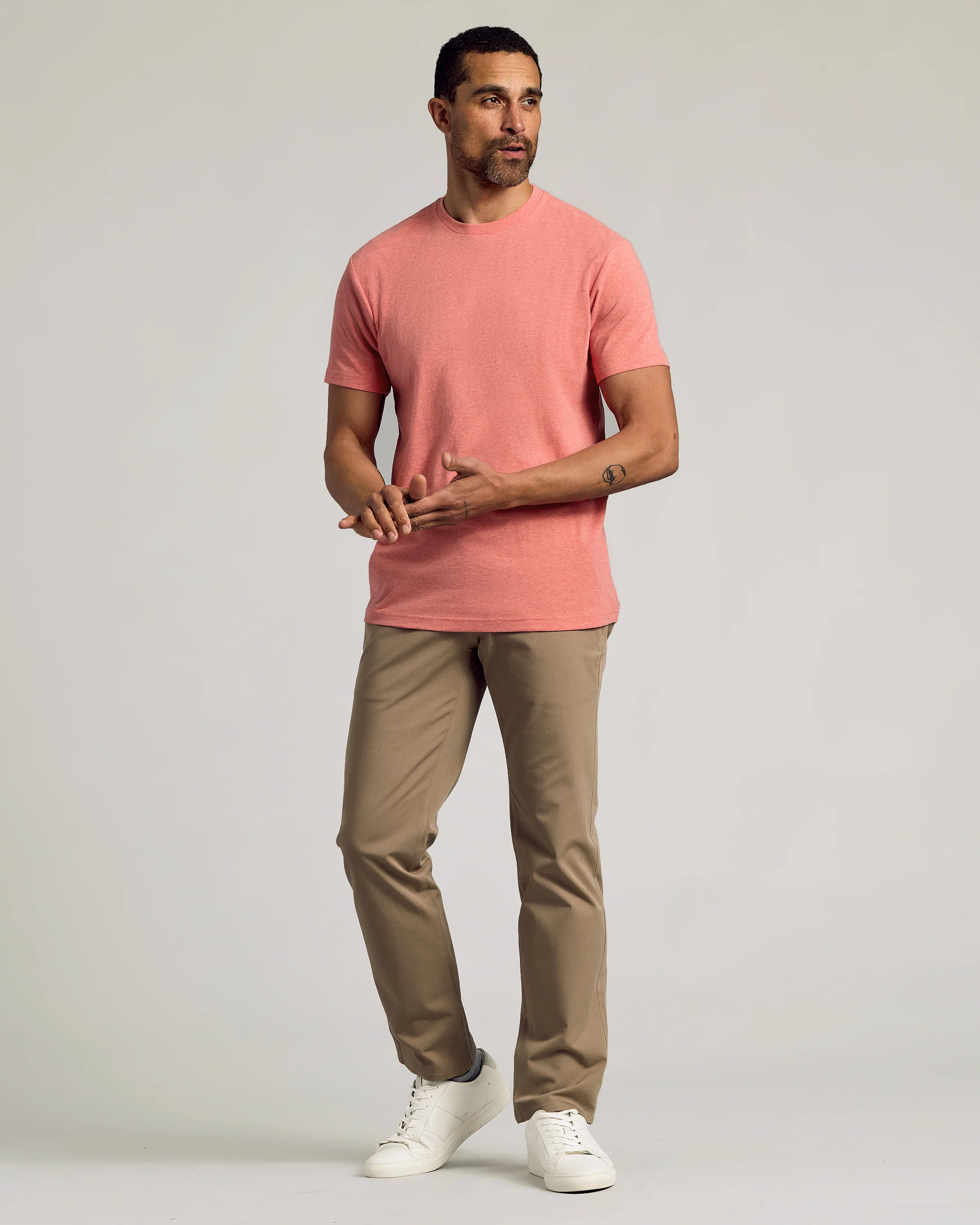 Light Heather Vermilion Classic Crew Neck - Image 7