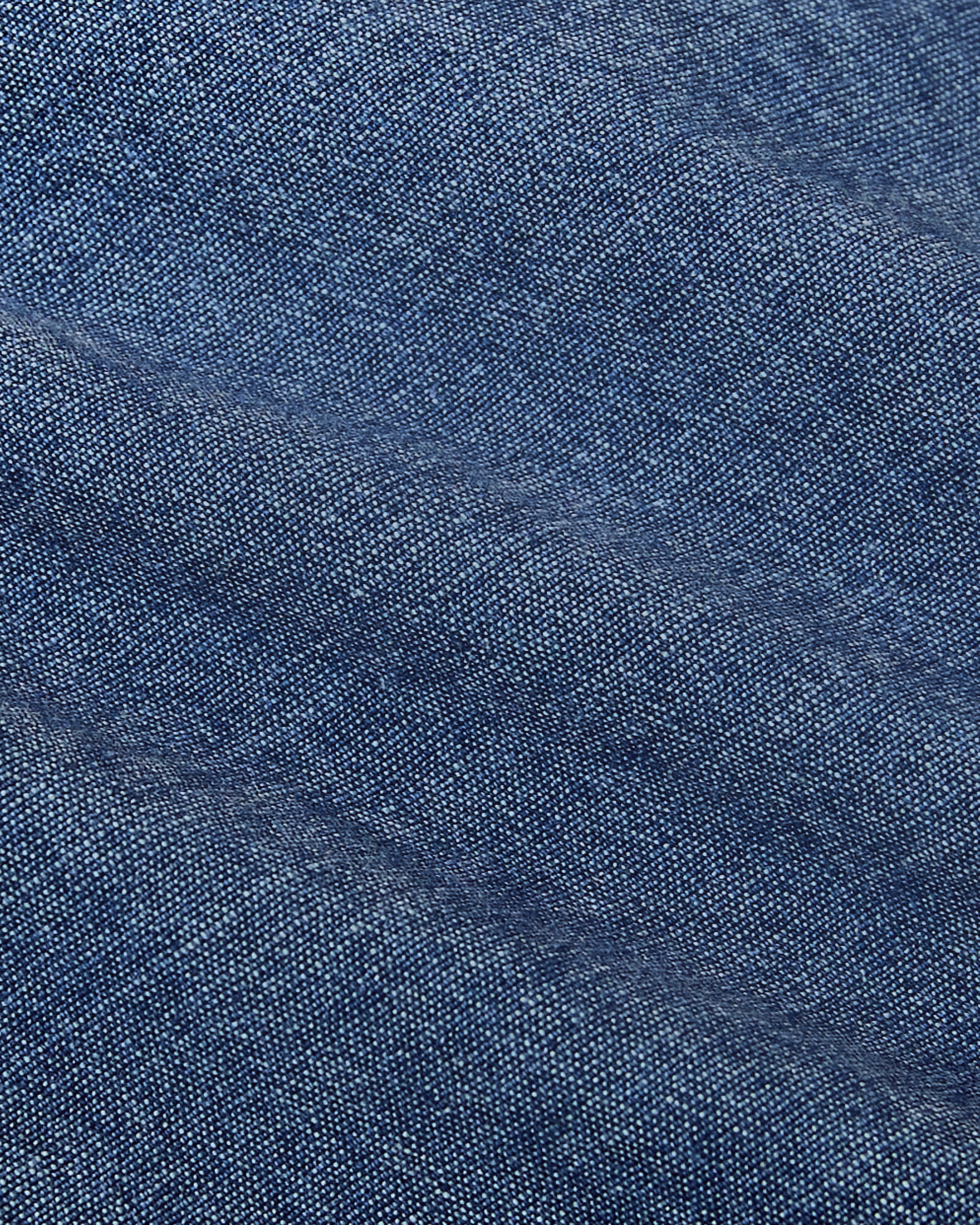 Light Indigo Wash Short Sleeve Stretch Chambray Shirt - Image 8