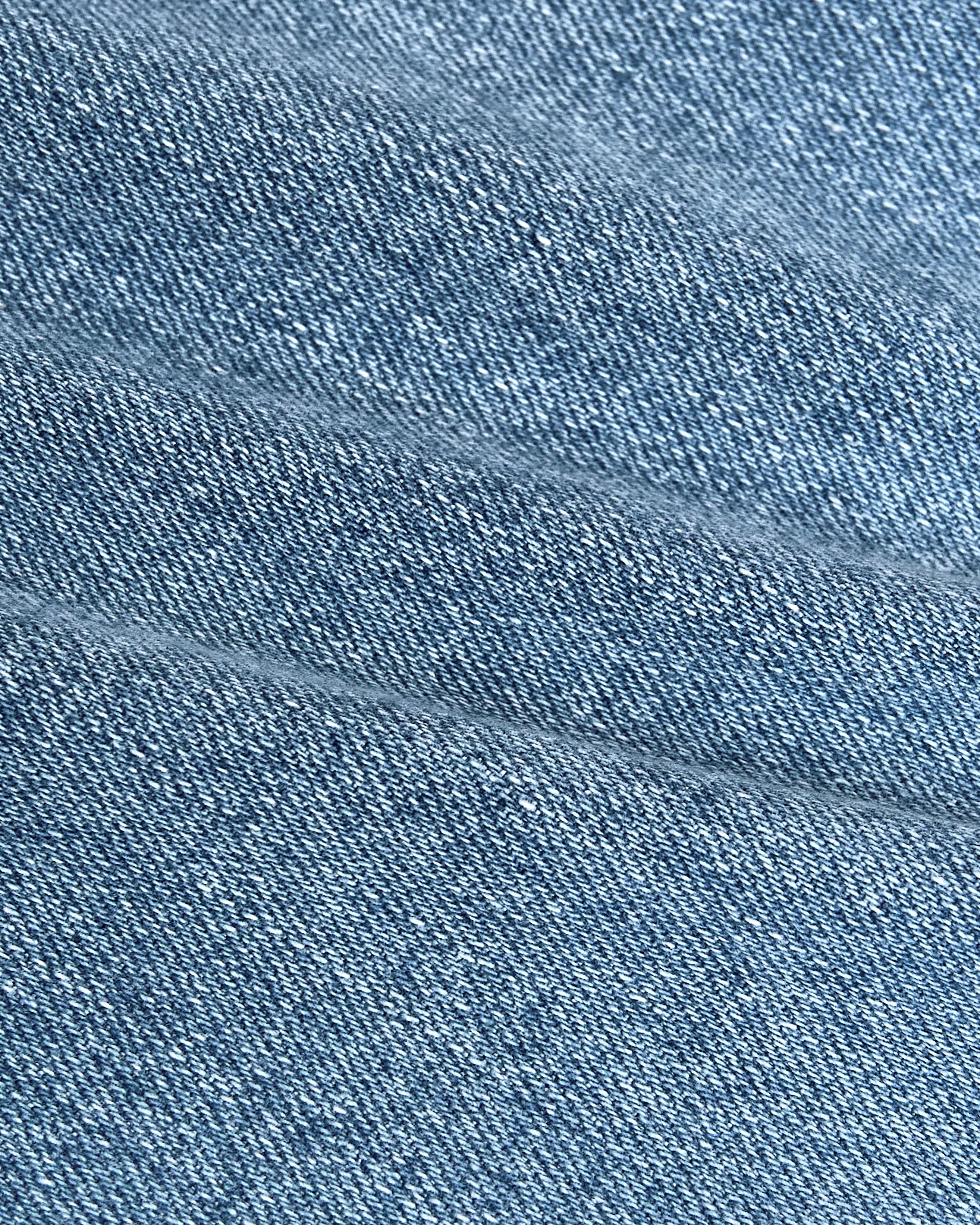 Light Indigo Wash Slim Authentic Denim Jeans - Image 8