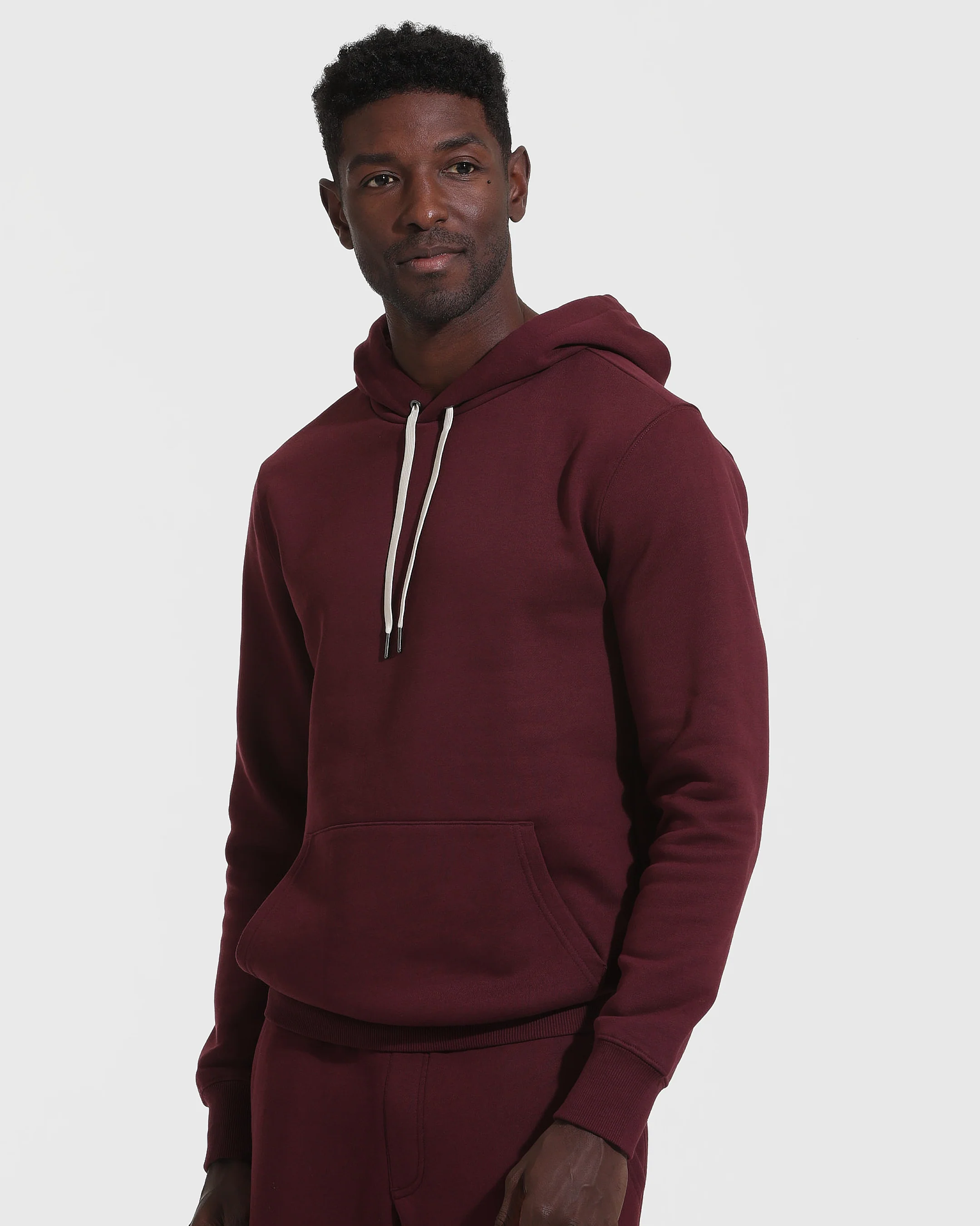 Mahogany Fleece French Terry Pullover Hoodie - Image 3