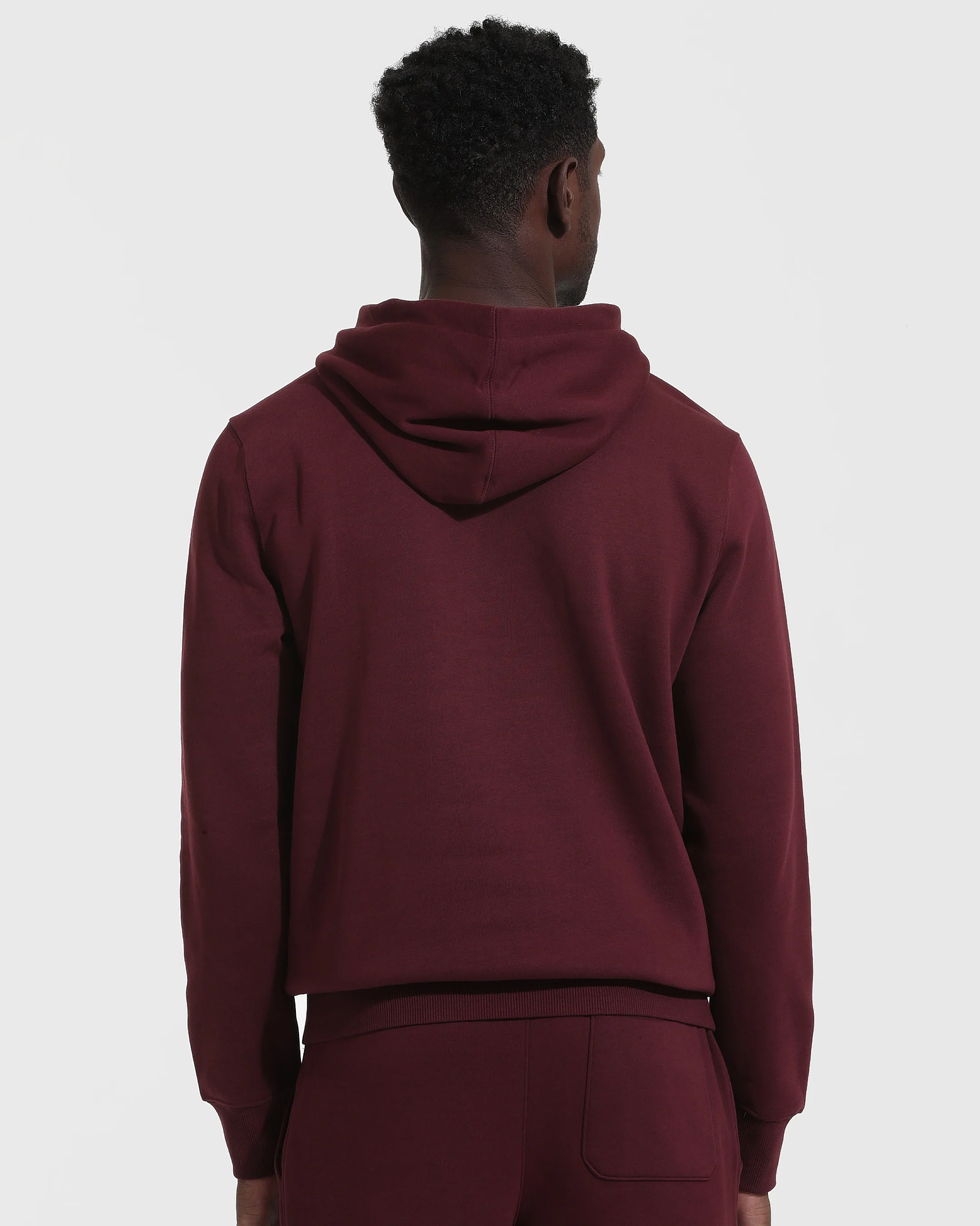 Mahogany Fleece French Terry Pullover Hoodie - Image 4