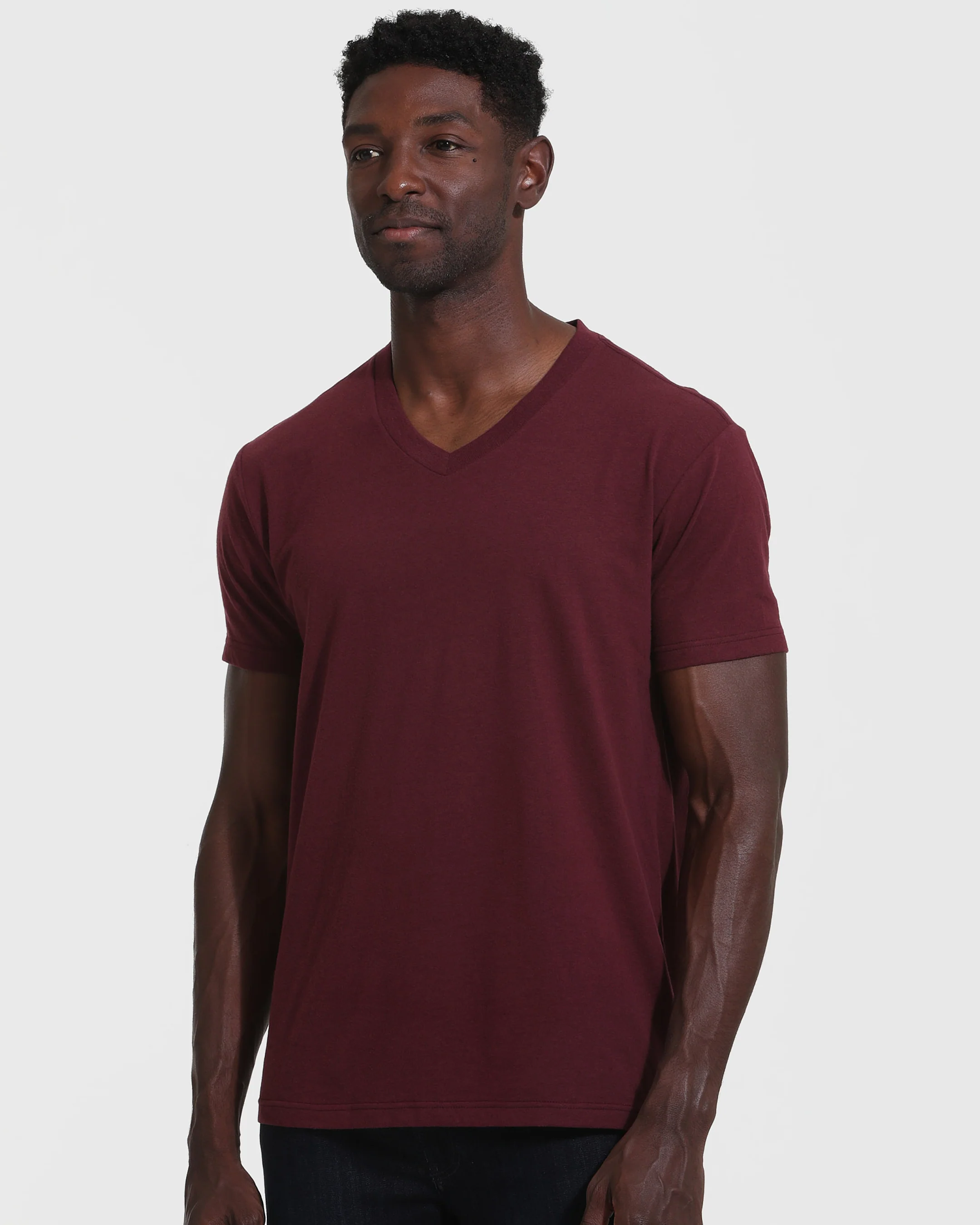 Mahogany V Neck T Shirt - Image 3