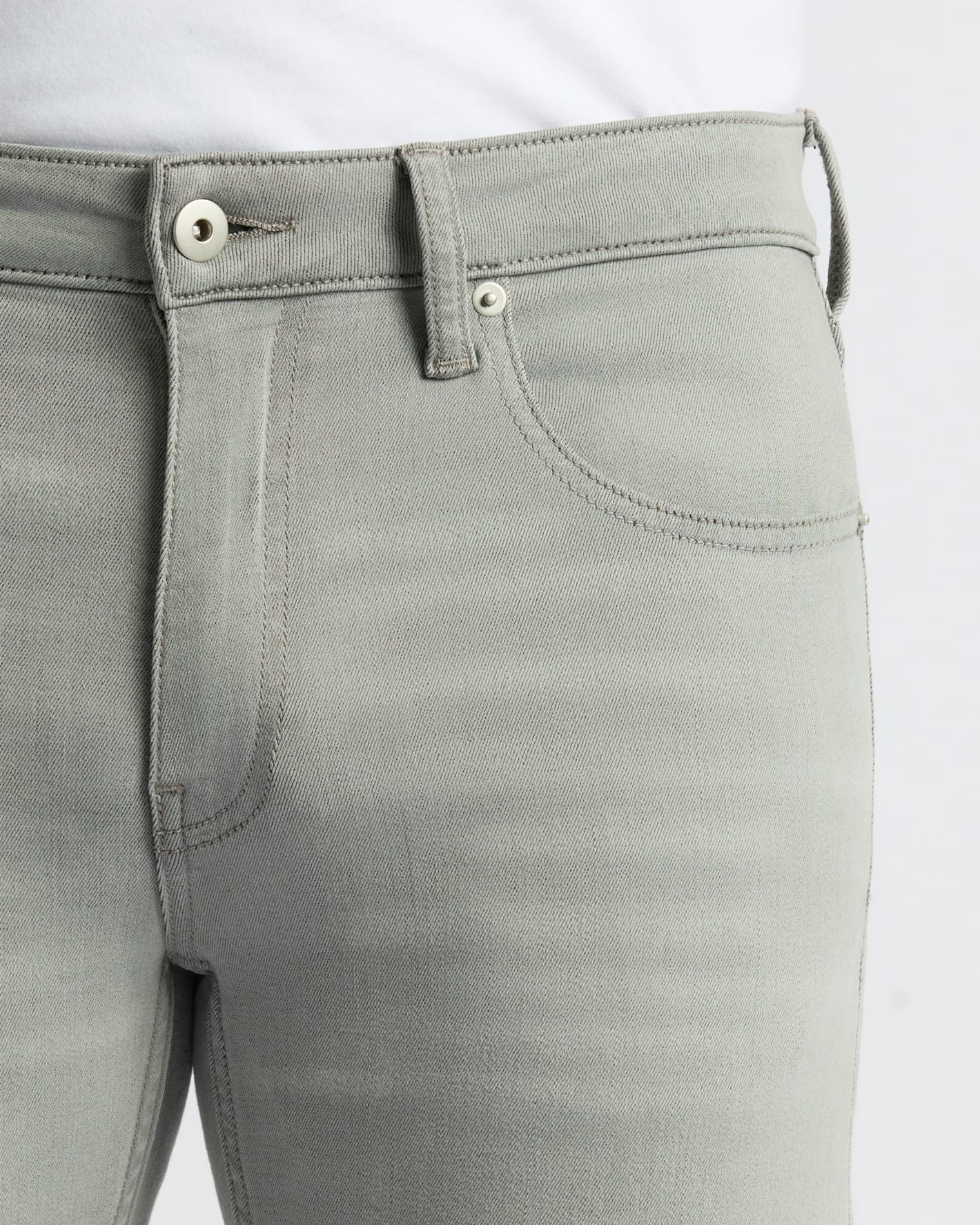 Medium Gray Wash Slim Comfort Stretch Jeans - Image 6