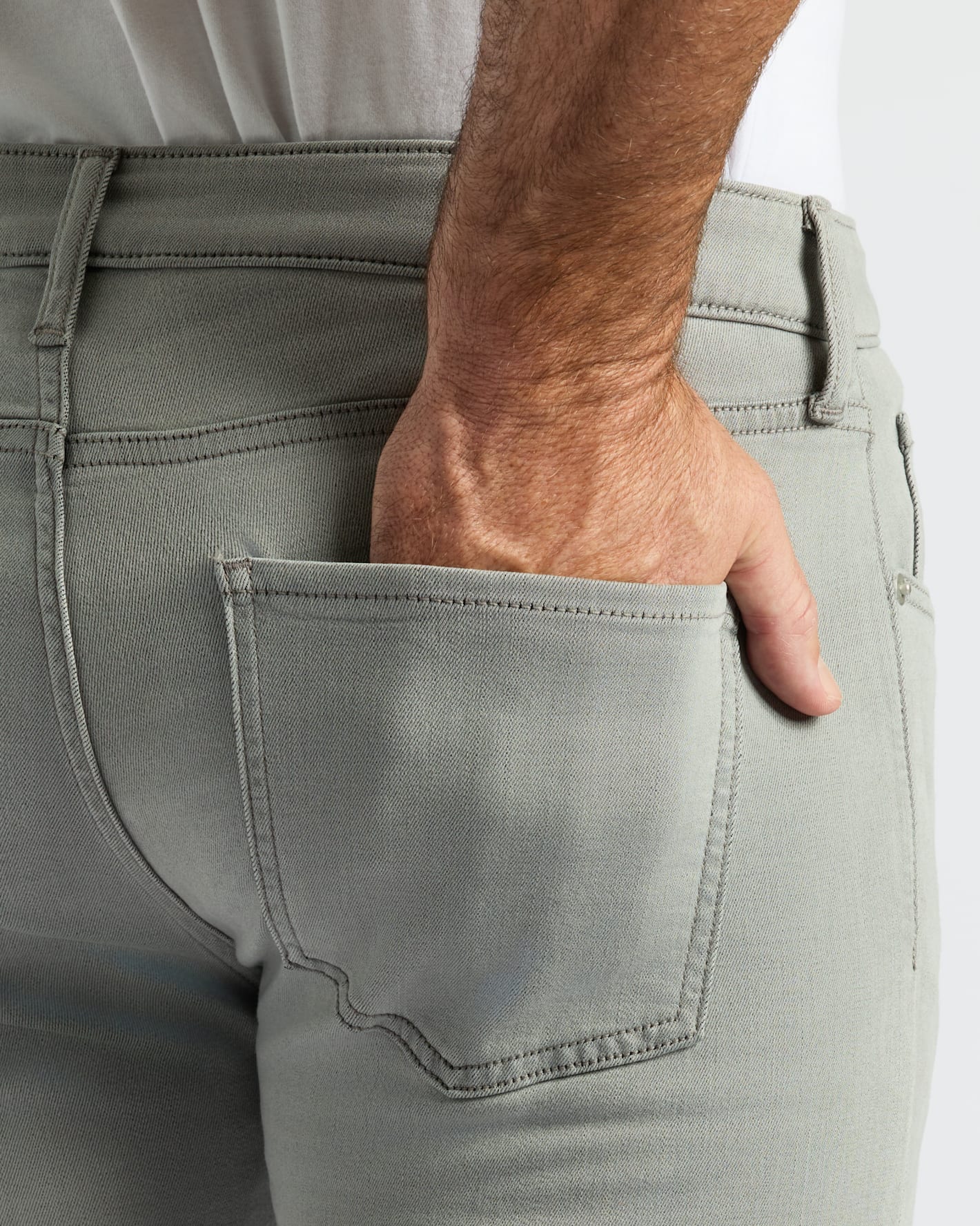 Medium Gray Wash Slim Comfort Stretch Jeans - Image 7