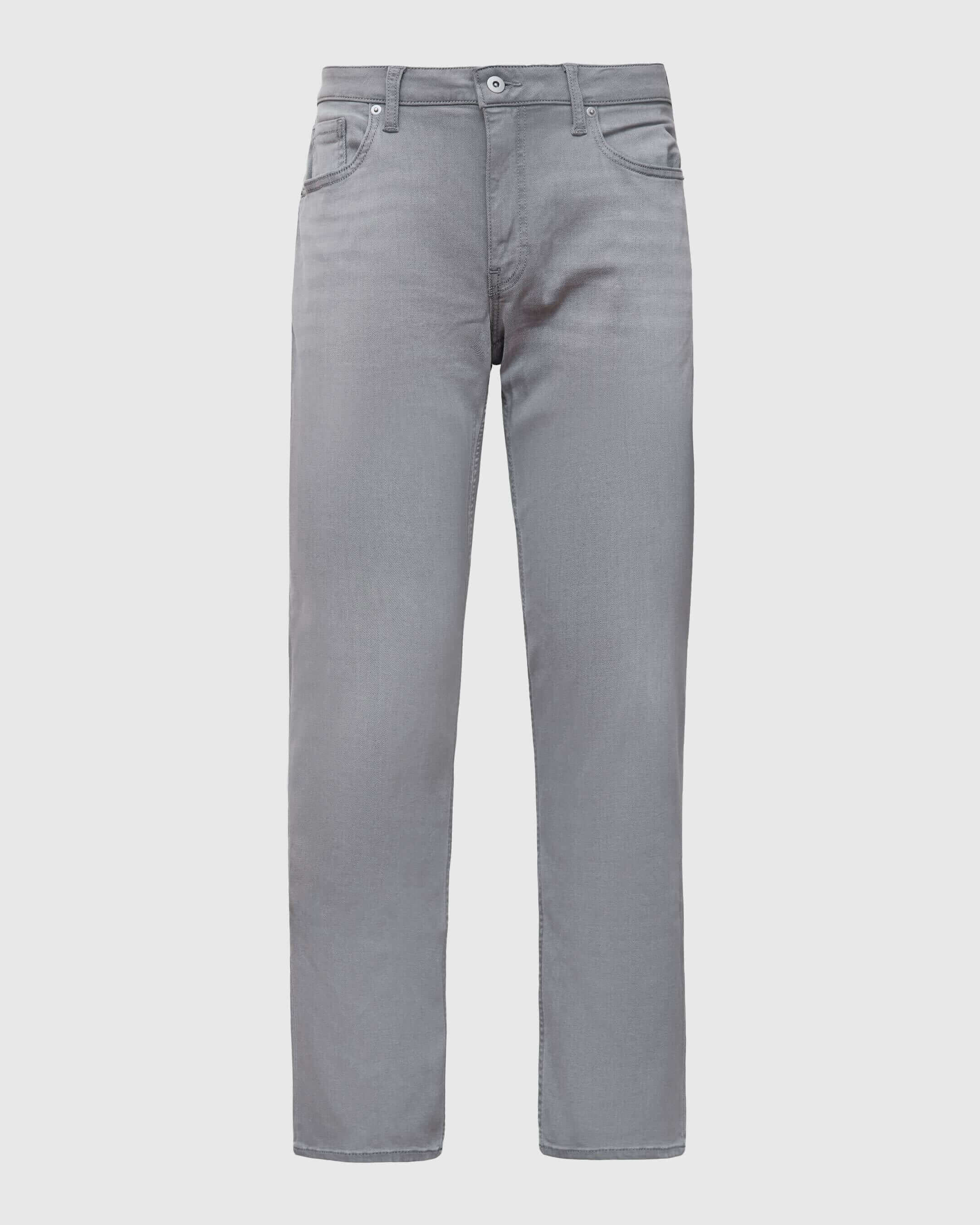 Medium Gray Wash Straight Comfort Stretch Jeans - Image 2