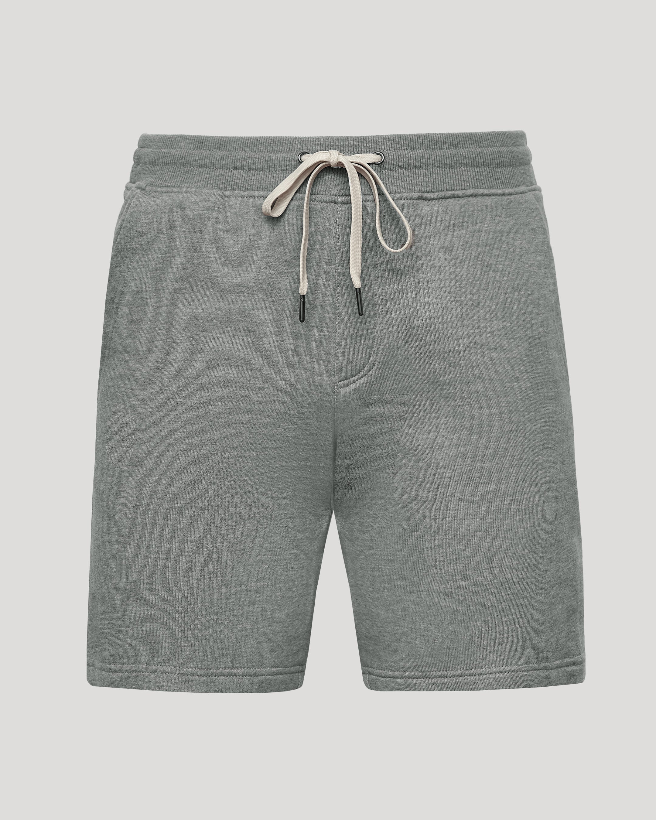 Medium Heather Gray Fleece French Terry Shorts - Image 2