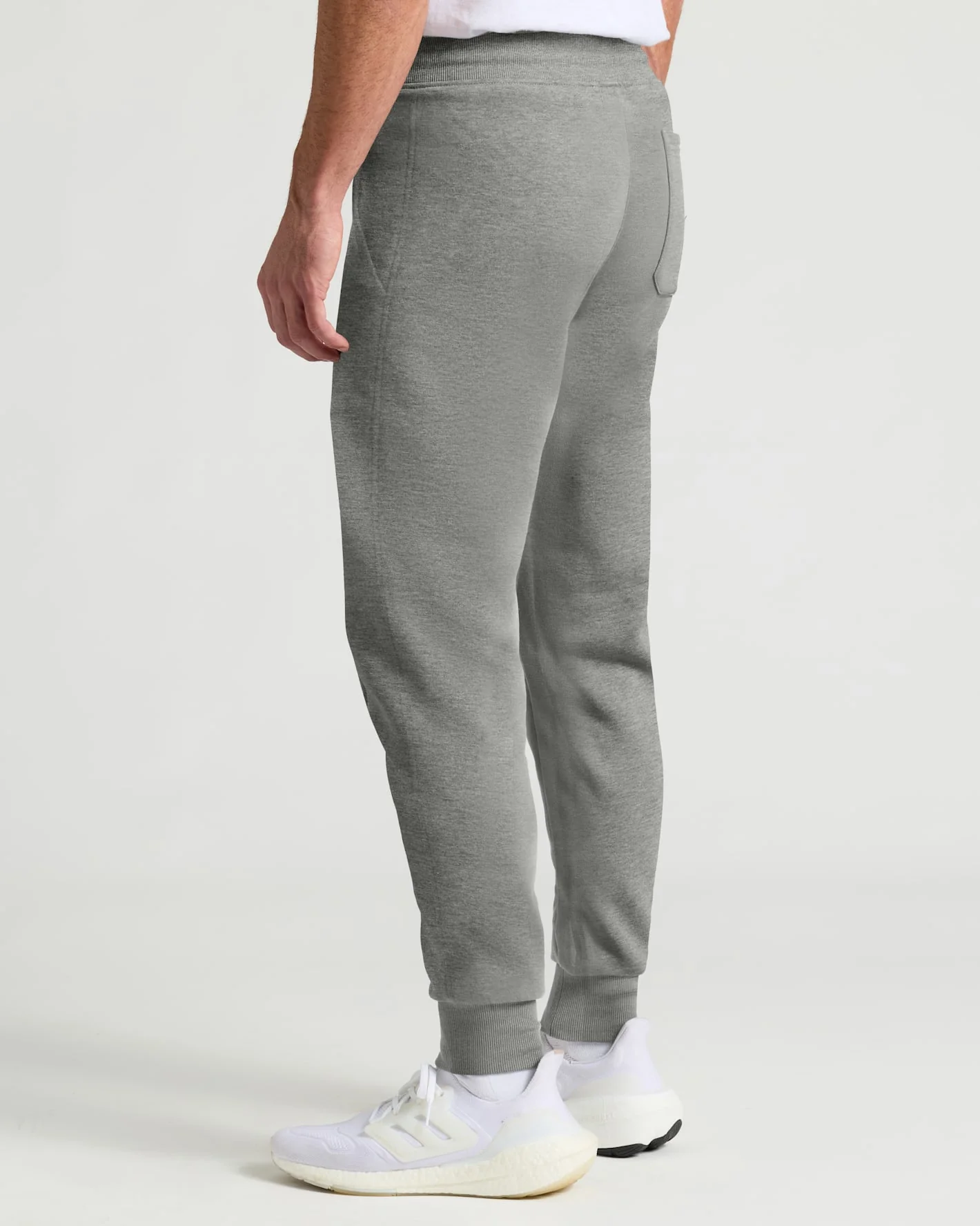 Dark Heather Gray Fleece French Terry Joggers - Image 4