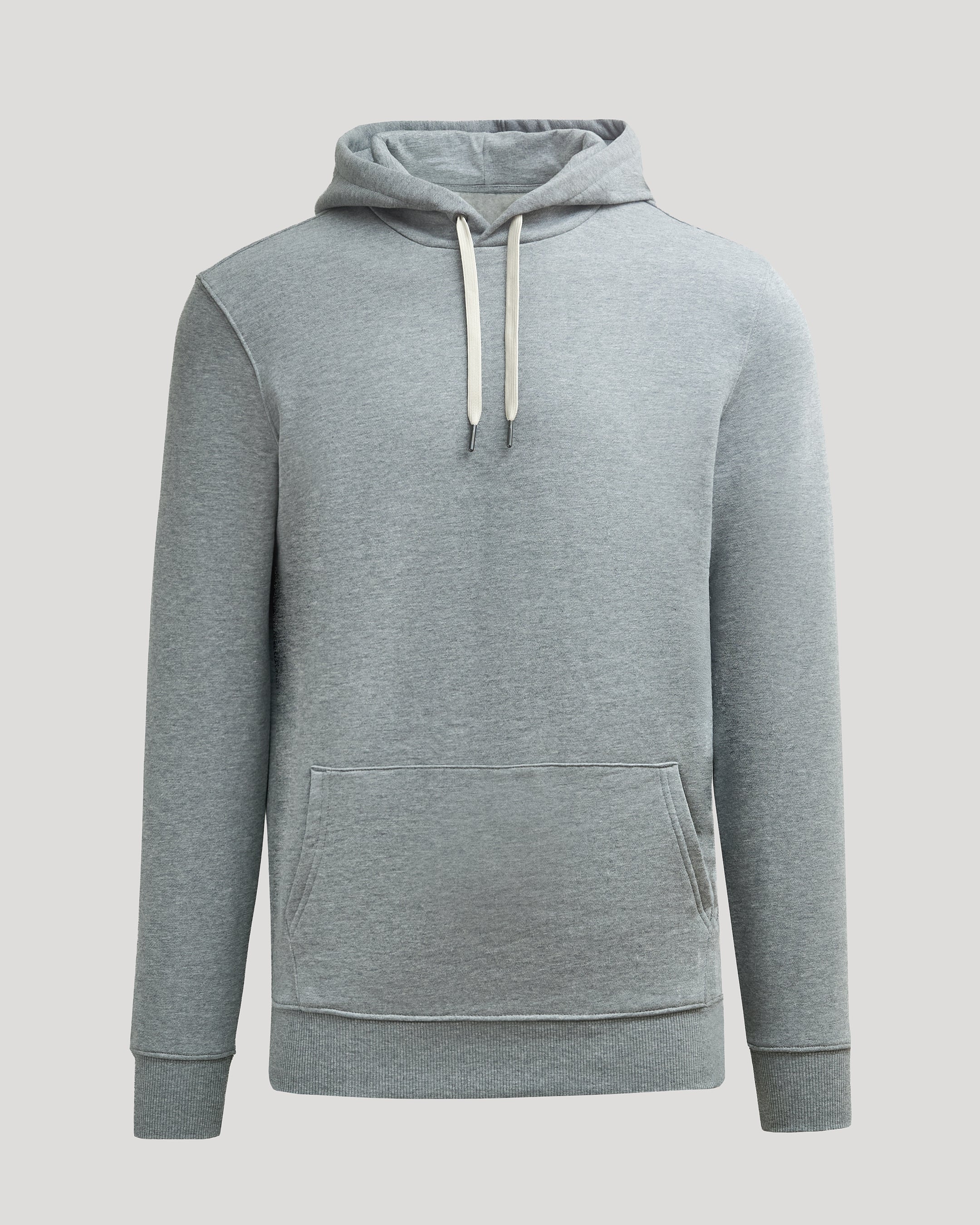 Medium Heather Gray Tall Fleece French Terry Pullover Hoodie - Image 2