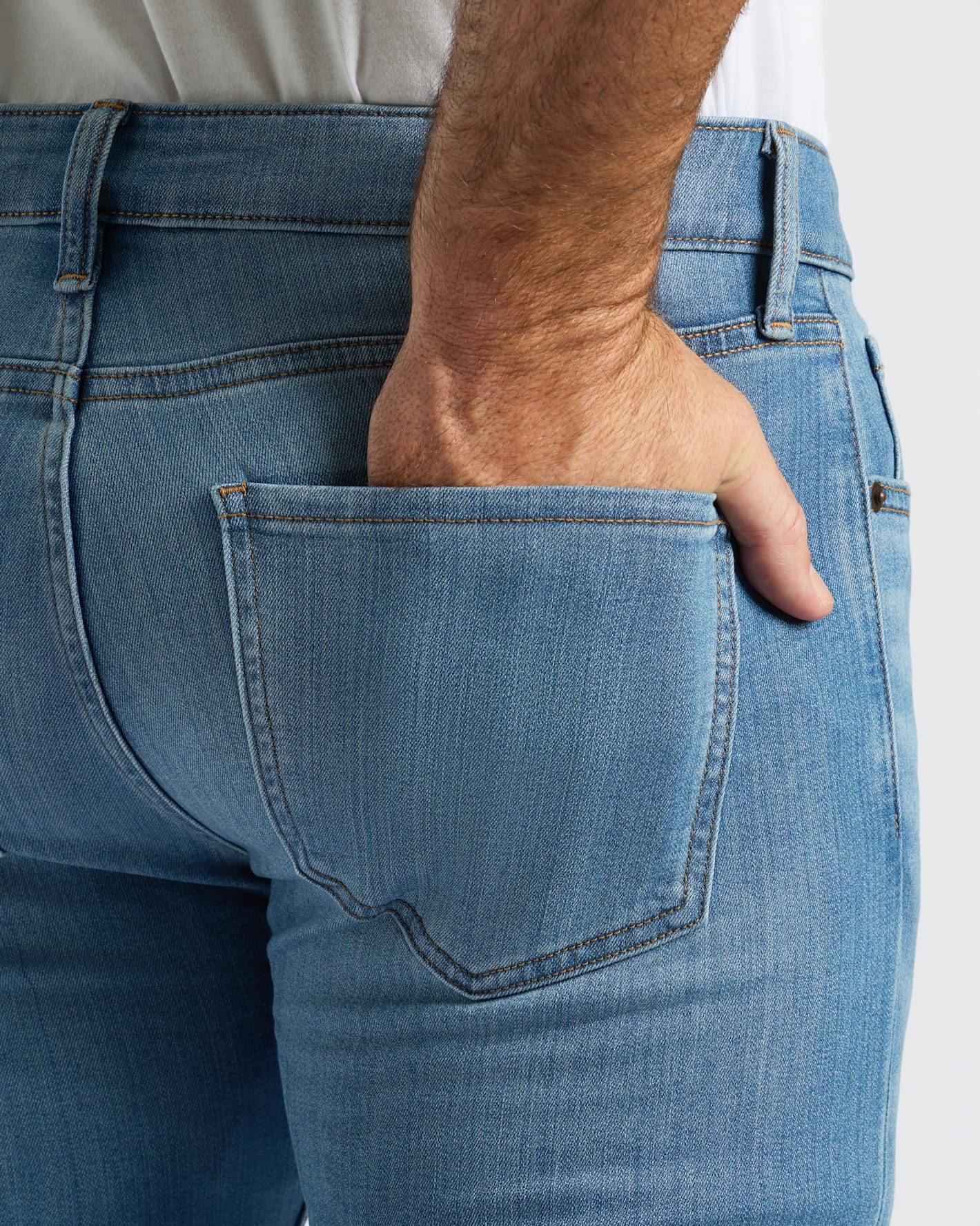 Medium Indigo Wash Slim Comfort Stretch Jeans - Image 7