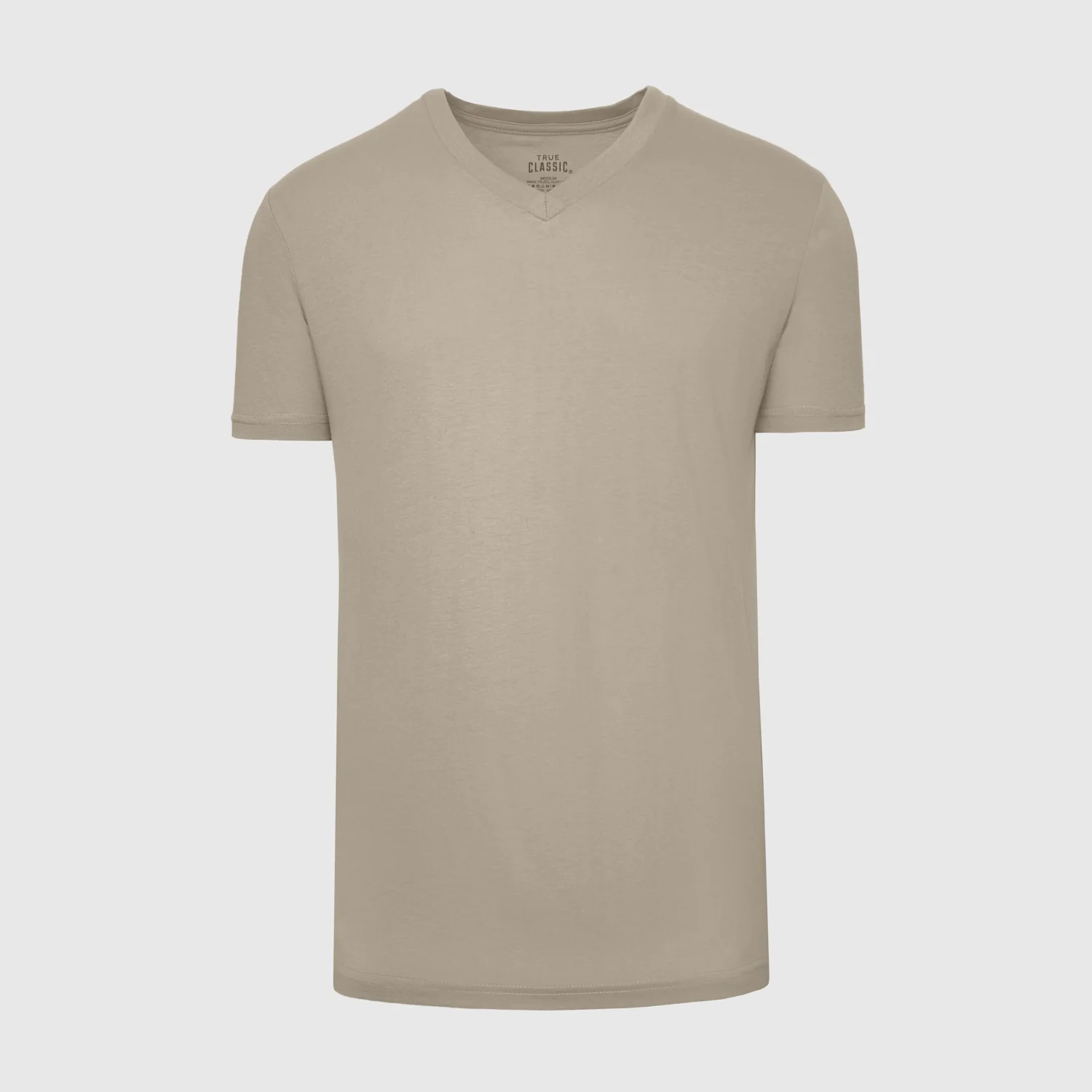 Military Beige Classic V-Neck - Image 2