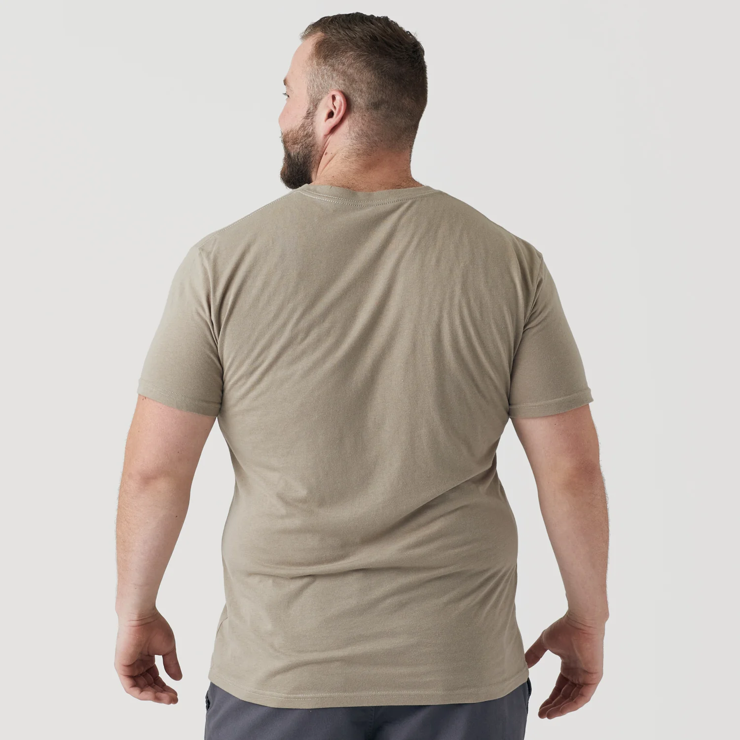 Military Beige Classic V-Neck - Image 6