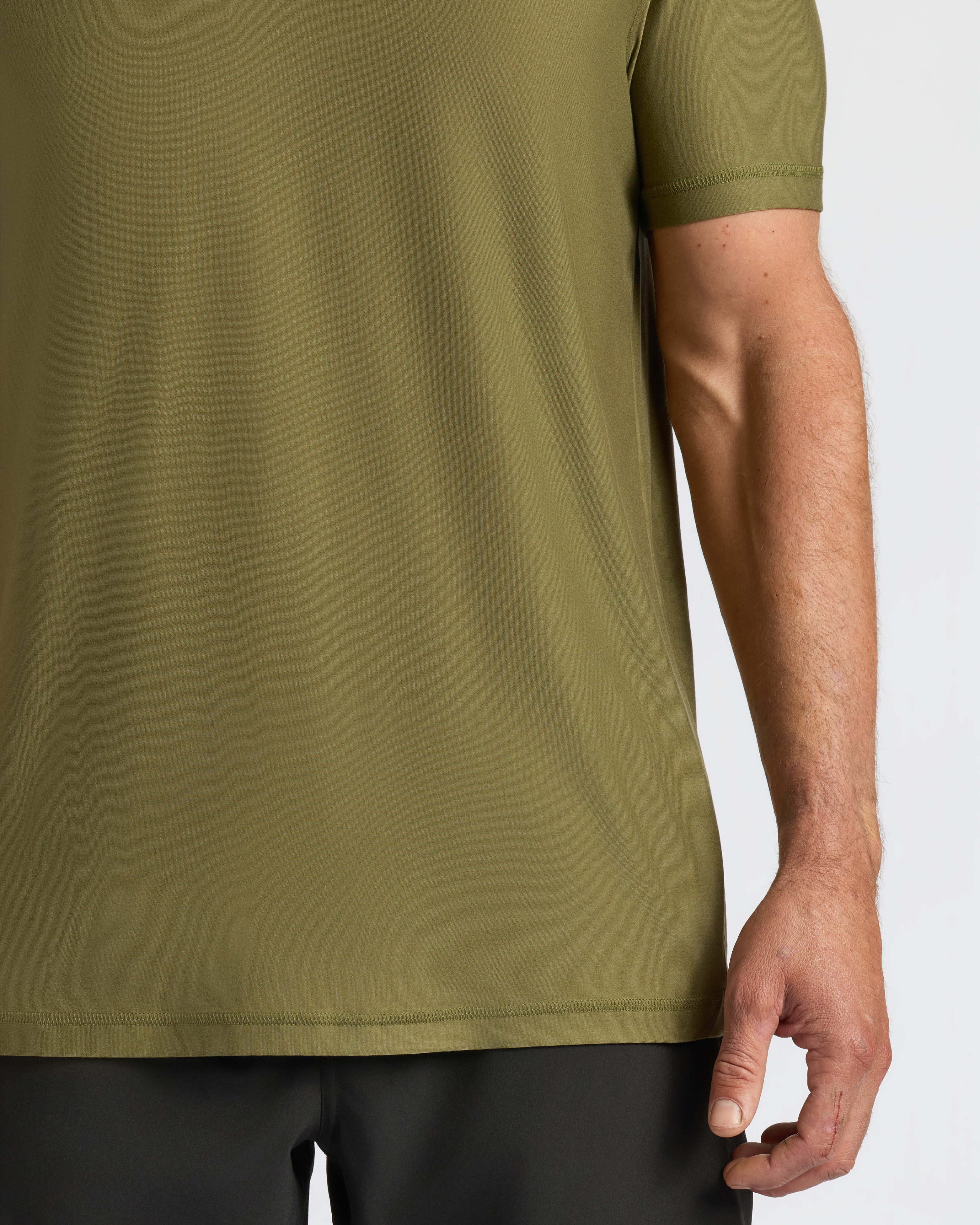 Military Green Active Crew Neck Tee - Image 6