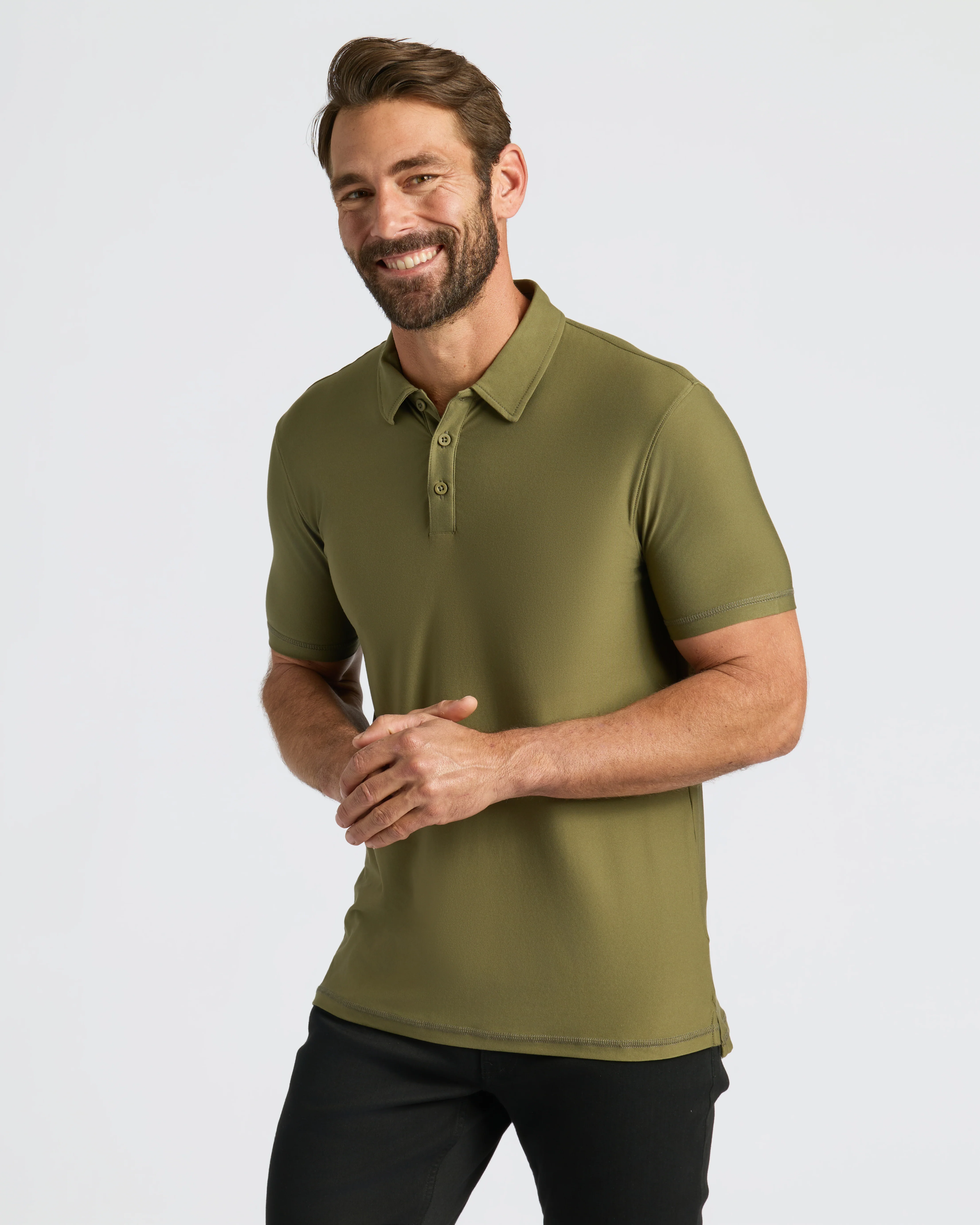 Military Green Active Polo 2.0
