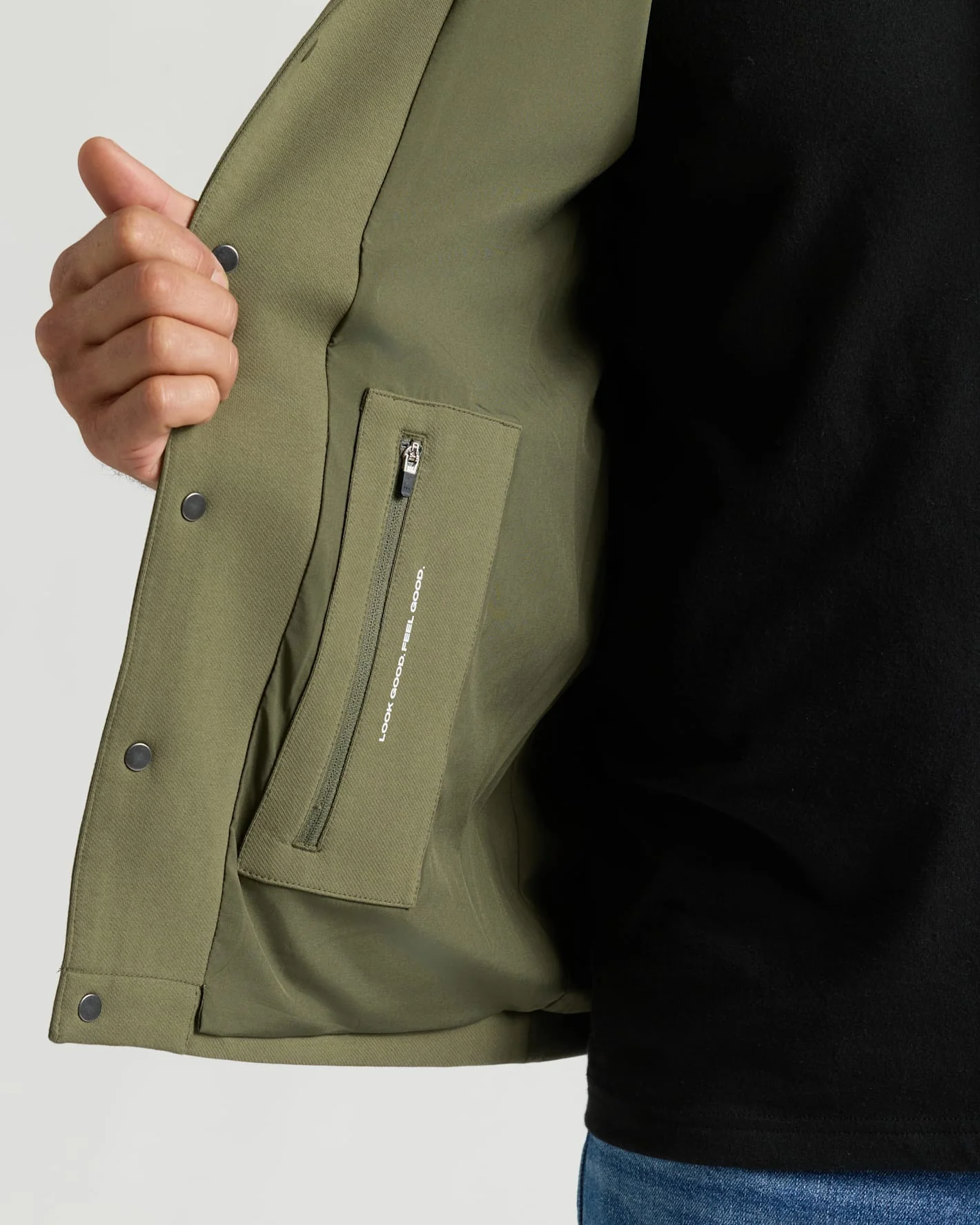 Military Green Casual Jacket - Image 7