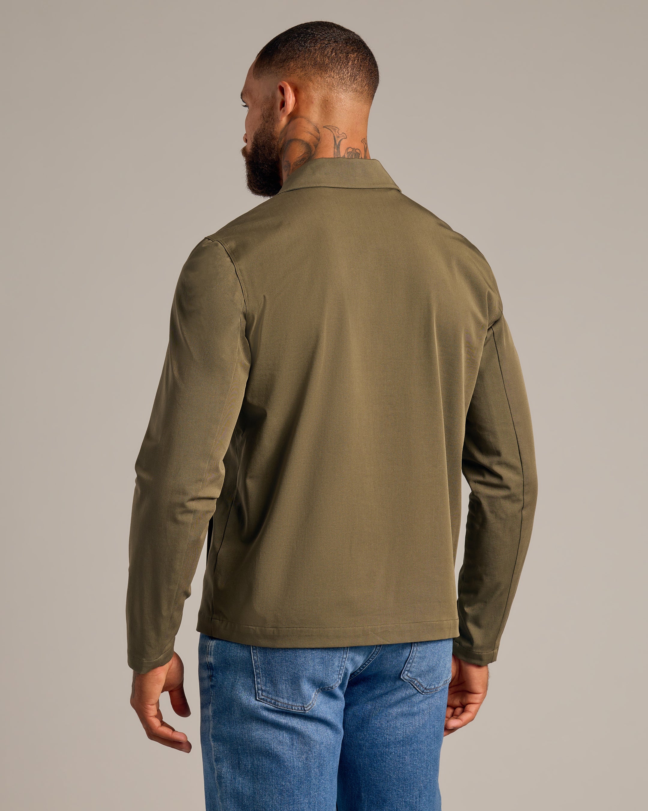 Military Green Coaches Jacket - Image 3
