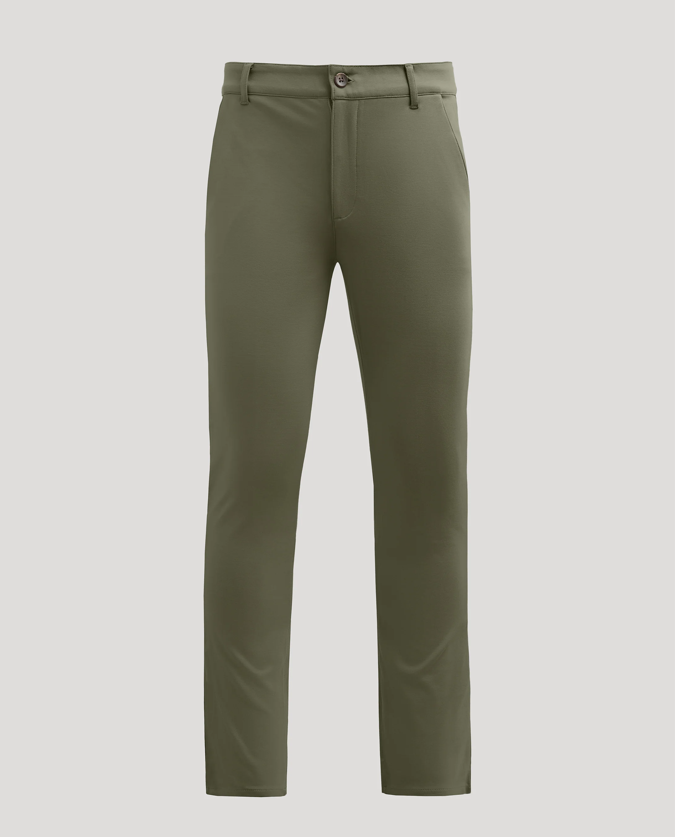 Military Green Slim Comfort Knit Chino Pant - Image 2