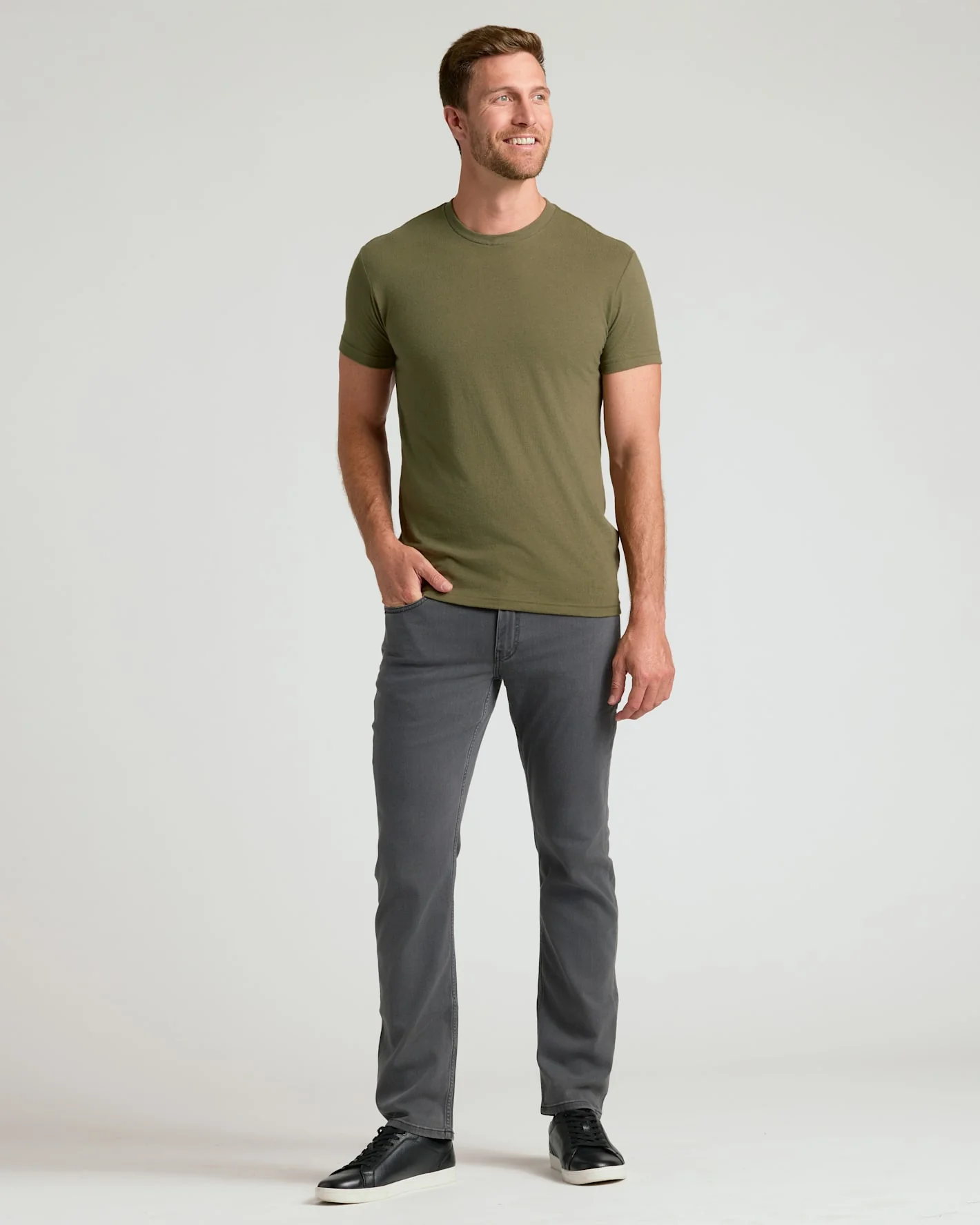 Military Green Classic Crew Neck - Image 5