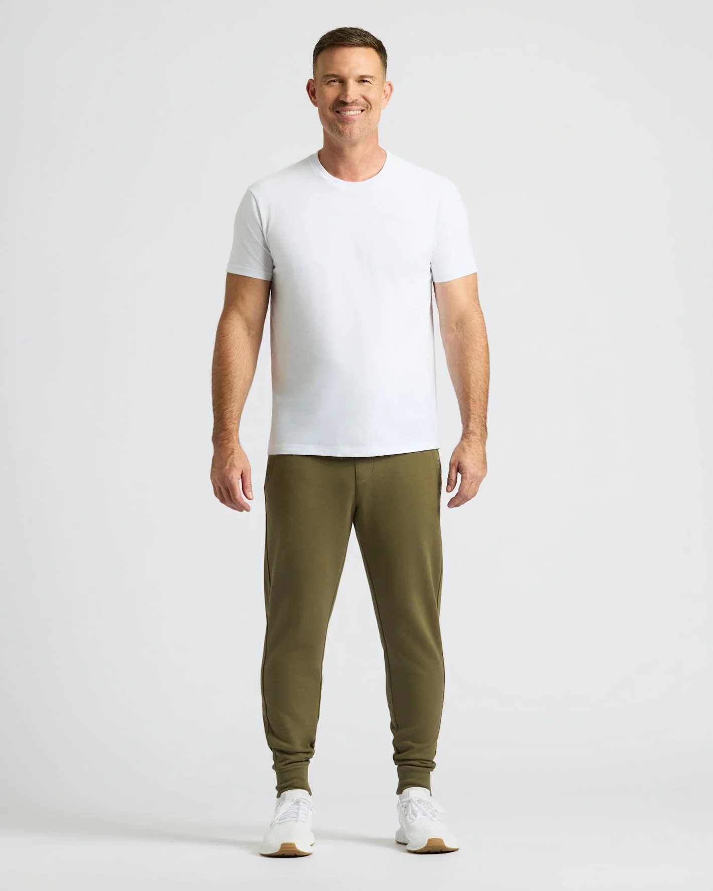 Military Green Fleece French Terry Joggers - Image 5