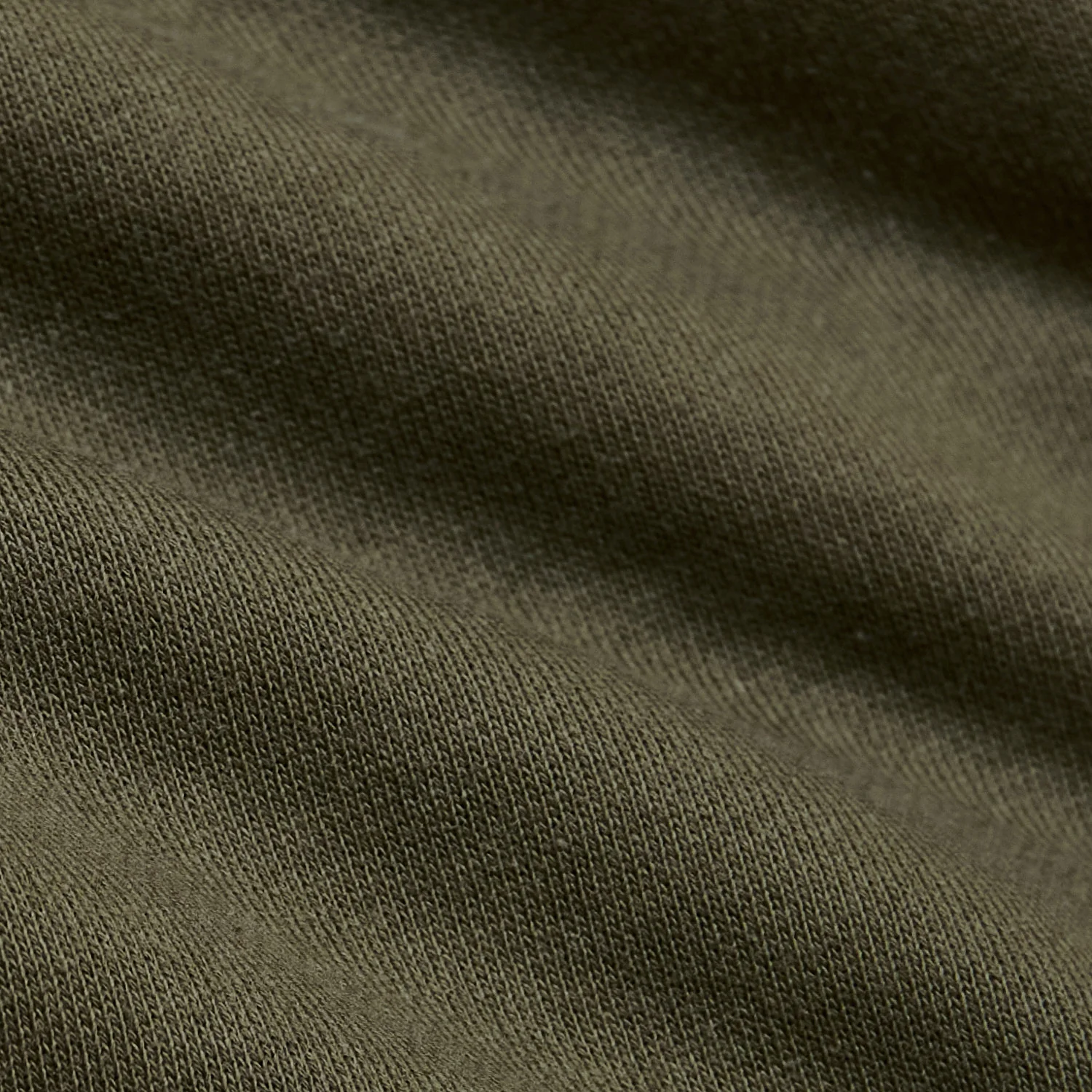 Military Green Fleece French Terry Pullover Crew Neck - Image 8