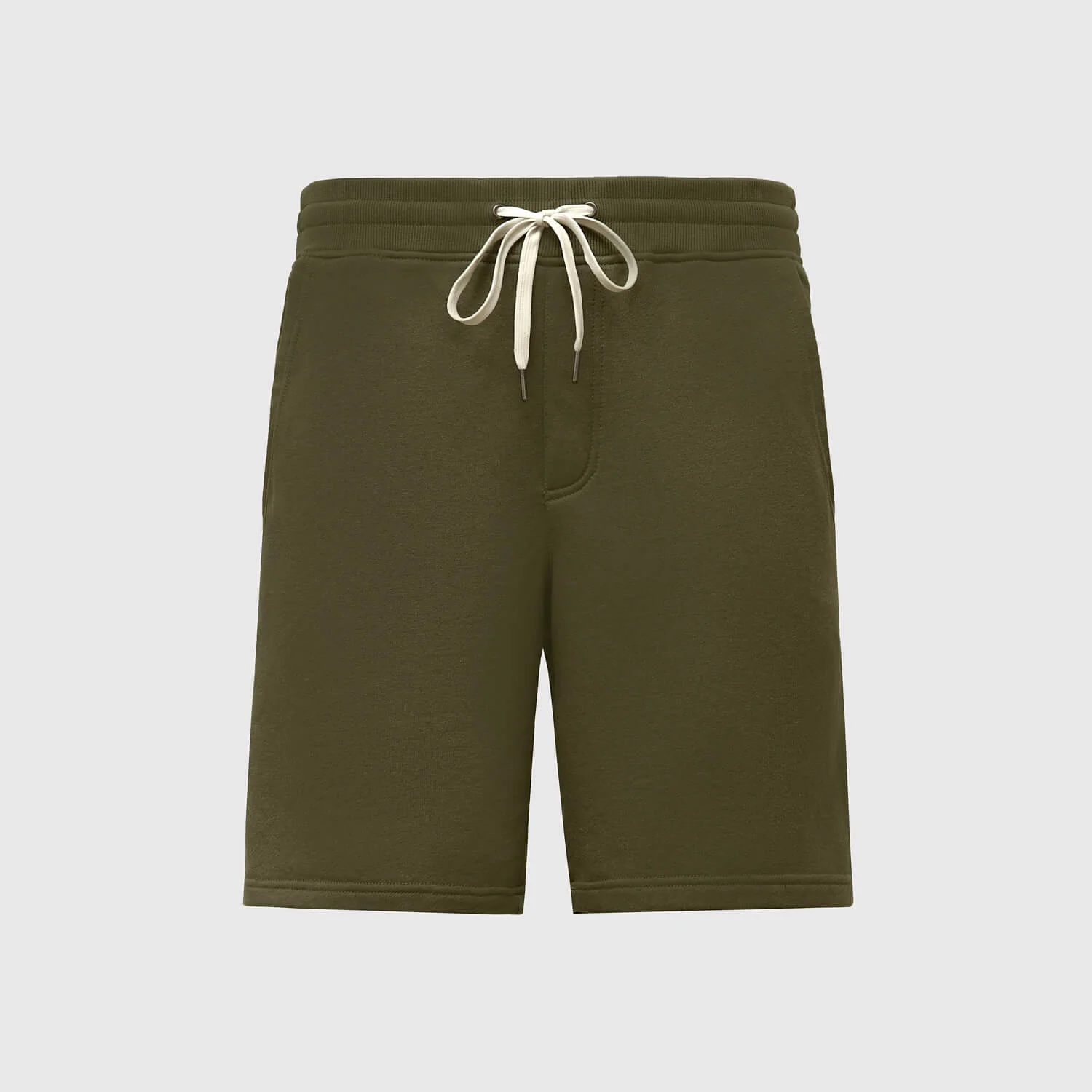 Military Green Fleeced French Terry Short - Image 2