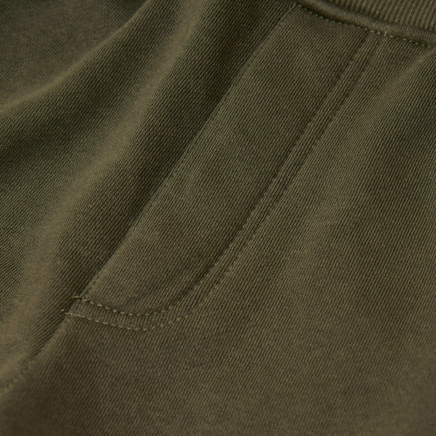 Military Green Fleeced French Terry Short - Image 8