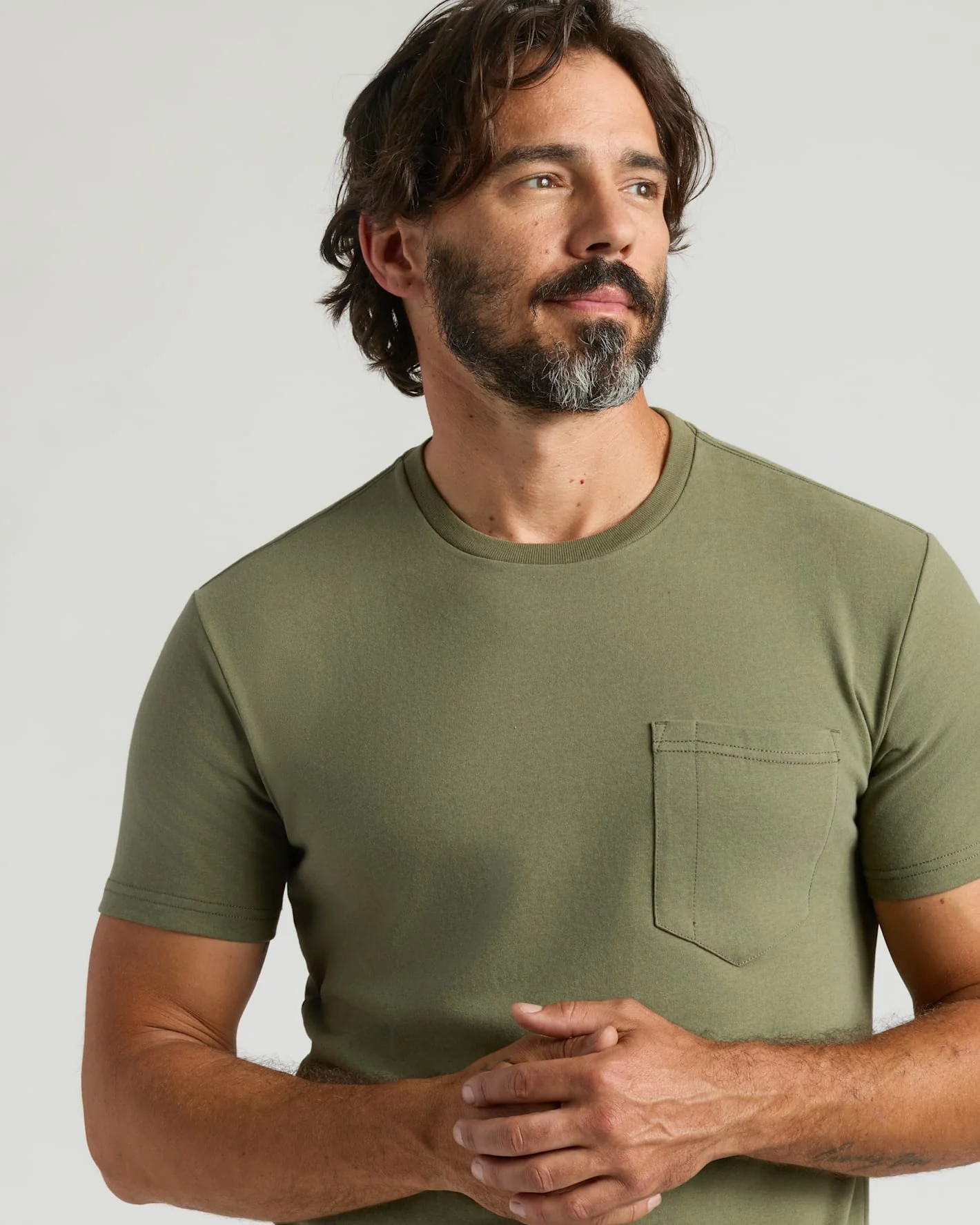 Military Green Heavyweight Pocket Crew - Image 5