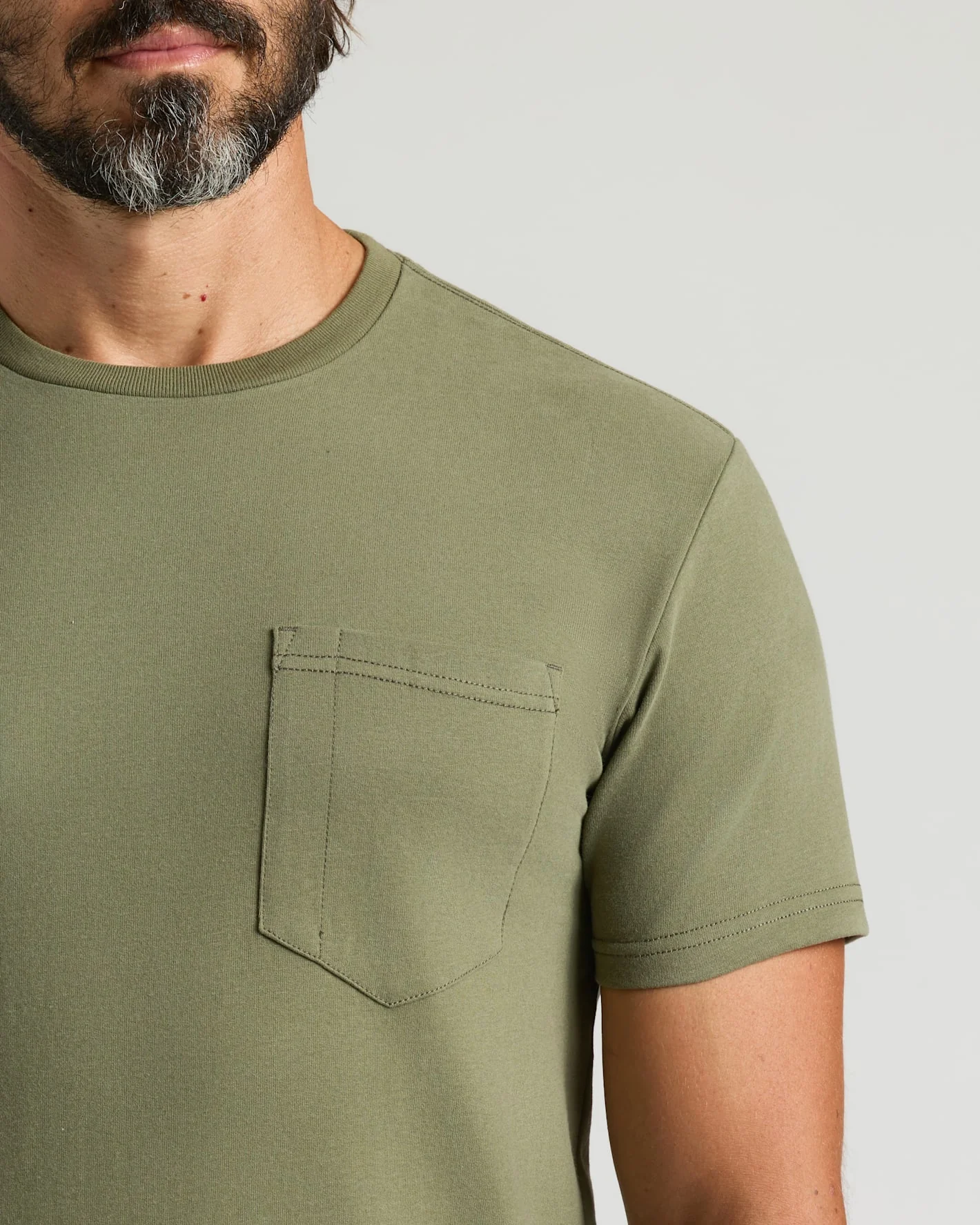Military Green Heavyweight Pocket Crew - Image 6