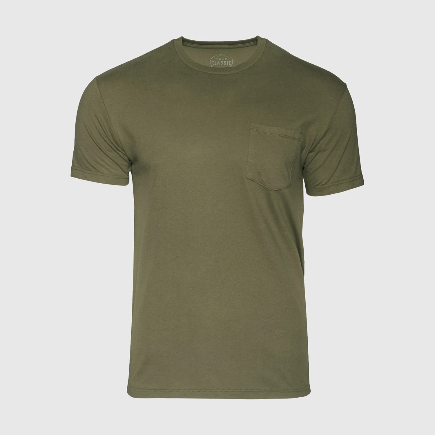 Military Green Pocket Crew Tee - Image 2